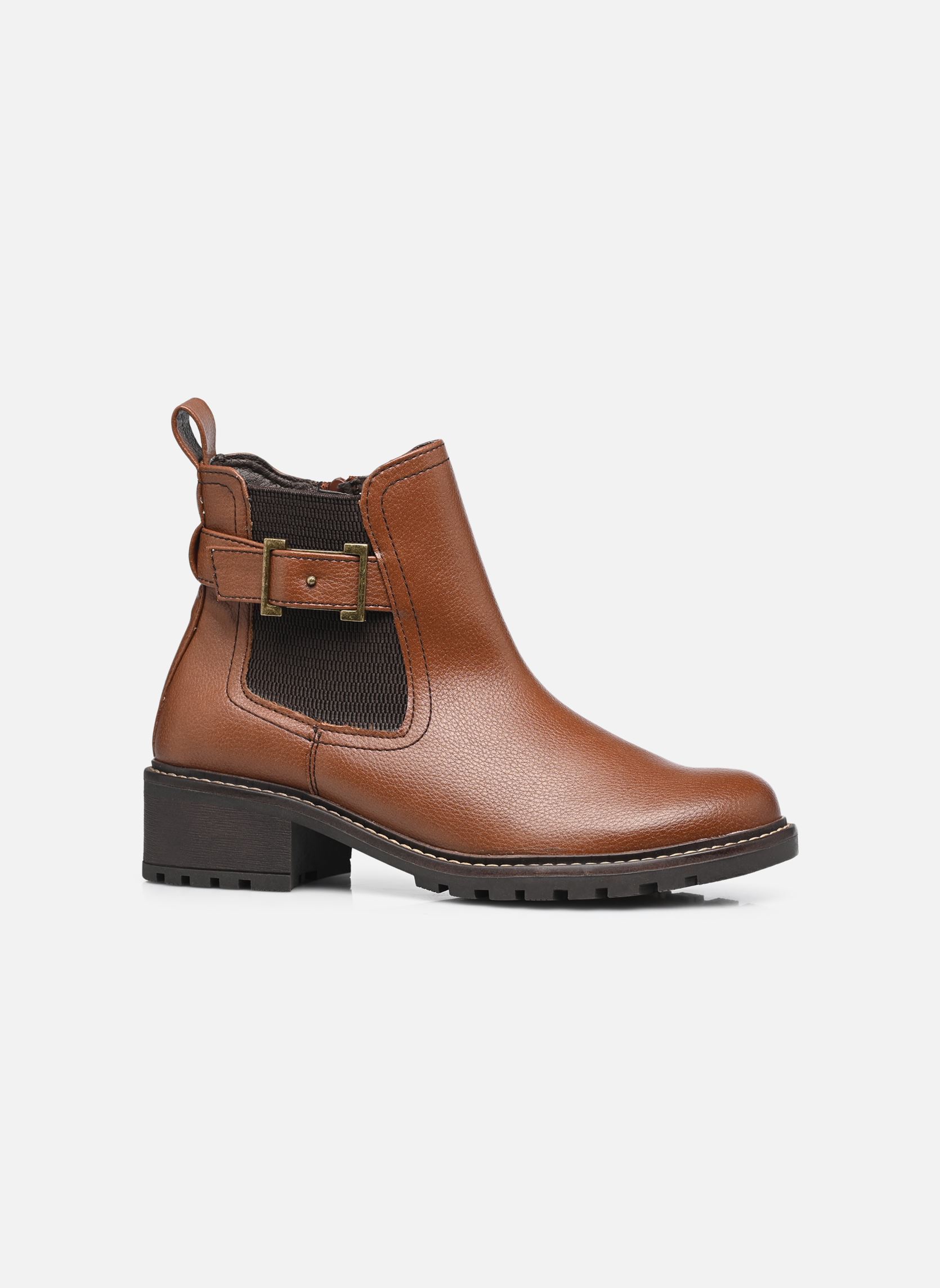 Enkellaarzen en boots 25486-45 dames bruin Jana shoes Enkellaarzen en boots 25486-45 dames bruin COGNAC