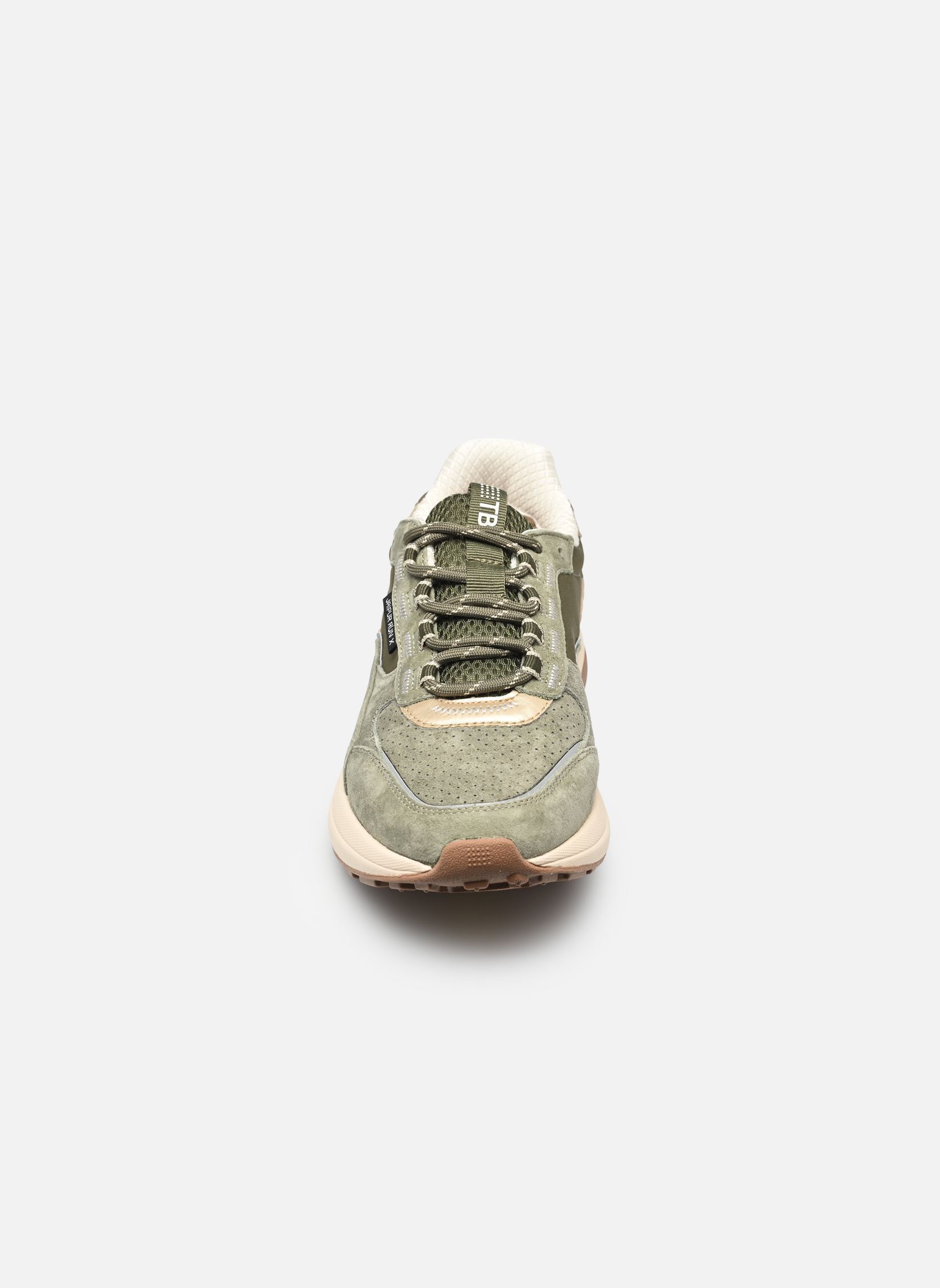 Niedrige Sneaker JAZONNE damen grün TBS Niedrige Sneaker JAZONNE damen grün KAKI + PLATINE