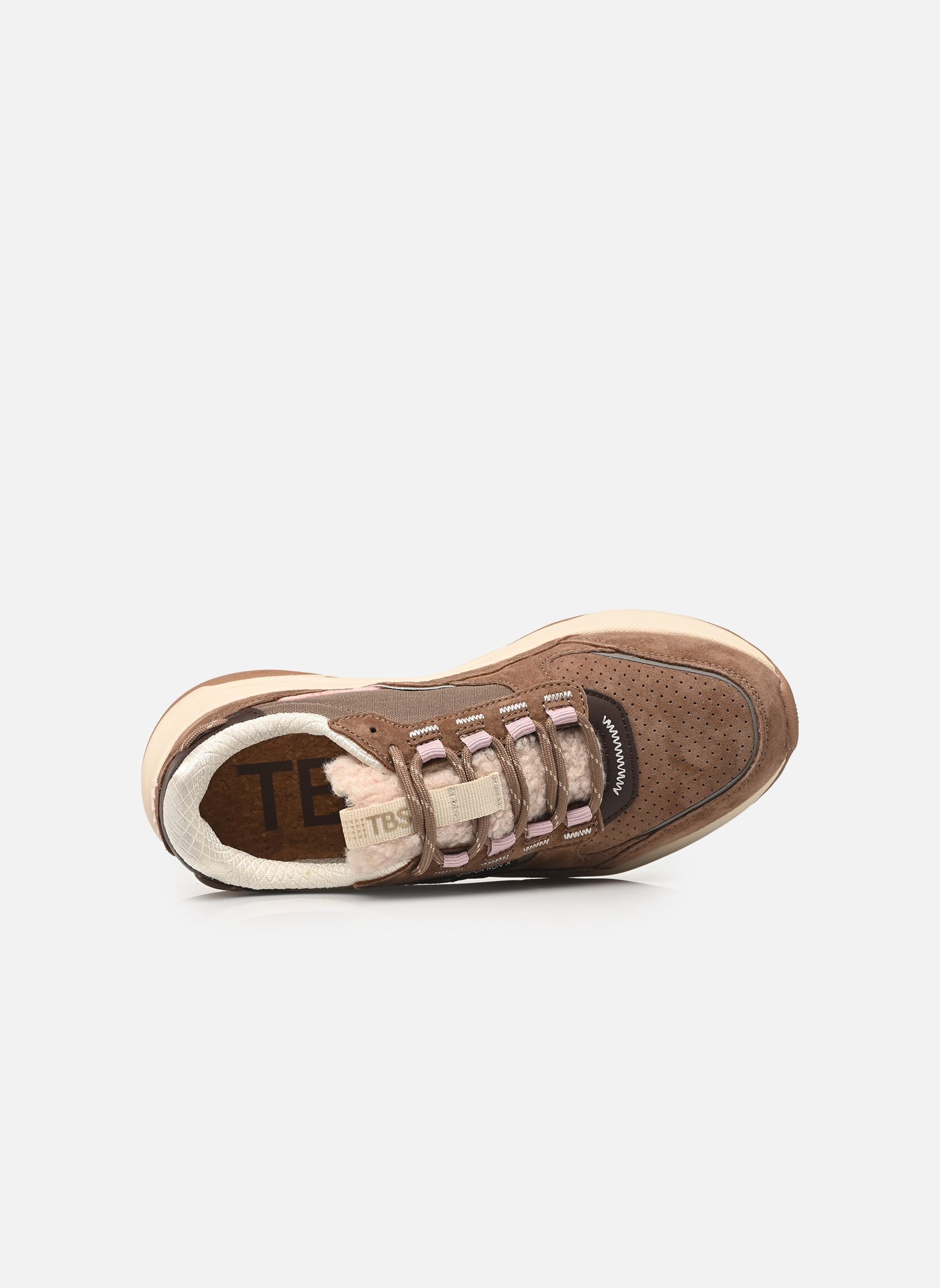 Baskets basses JAZONNE femme marron TBS Baskets basses JAZONNE femme marron NOISETTE + CREME