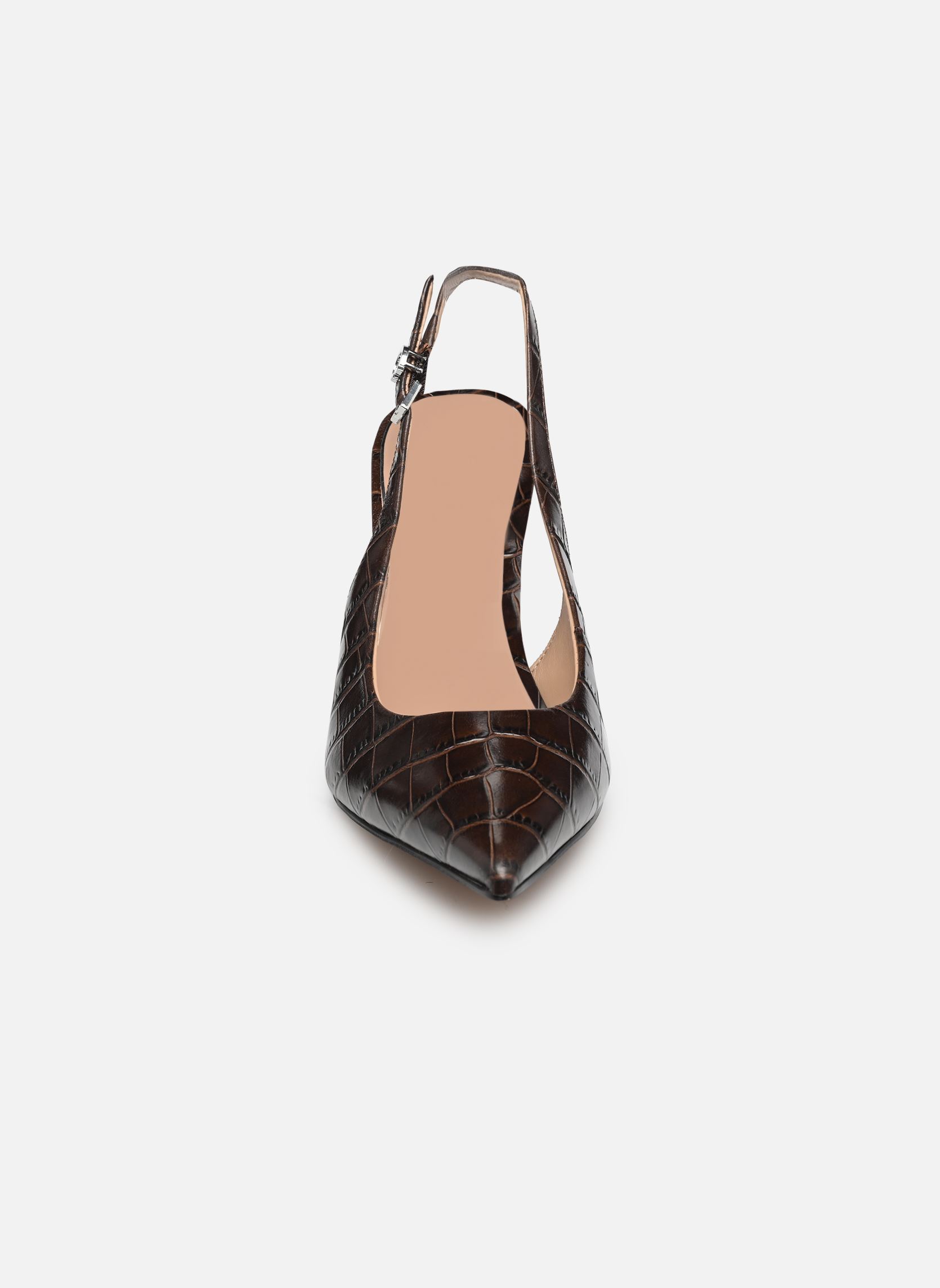 Sandales Escarpins GUESS En Cuir Marron - Talons Très Hauts - Taille 40 - Occasion Très Bon État
