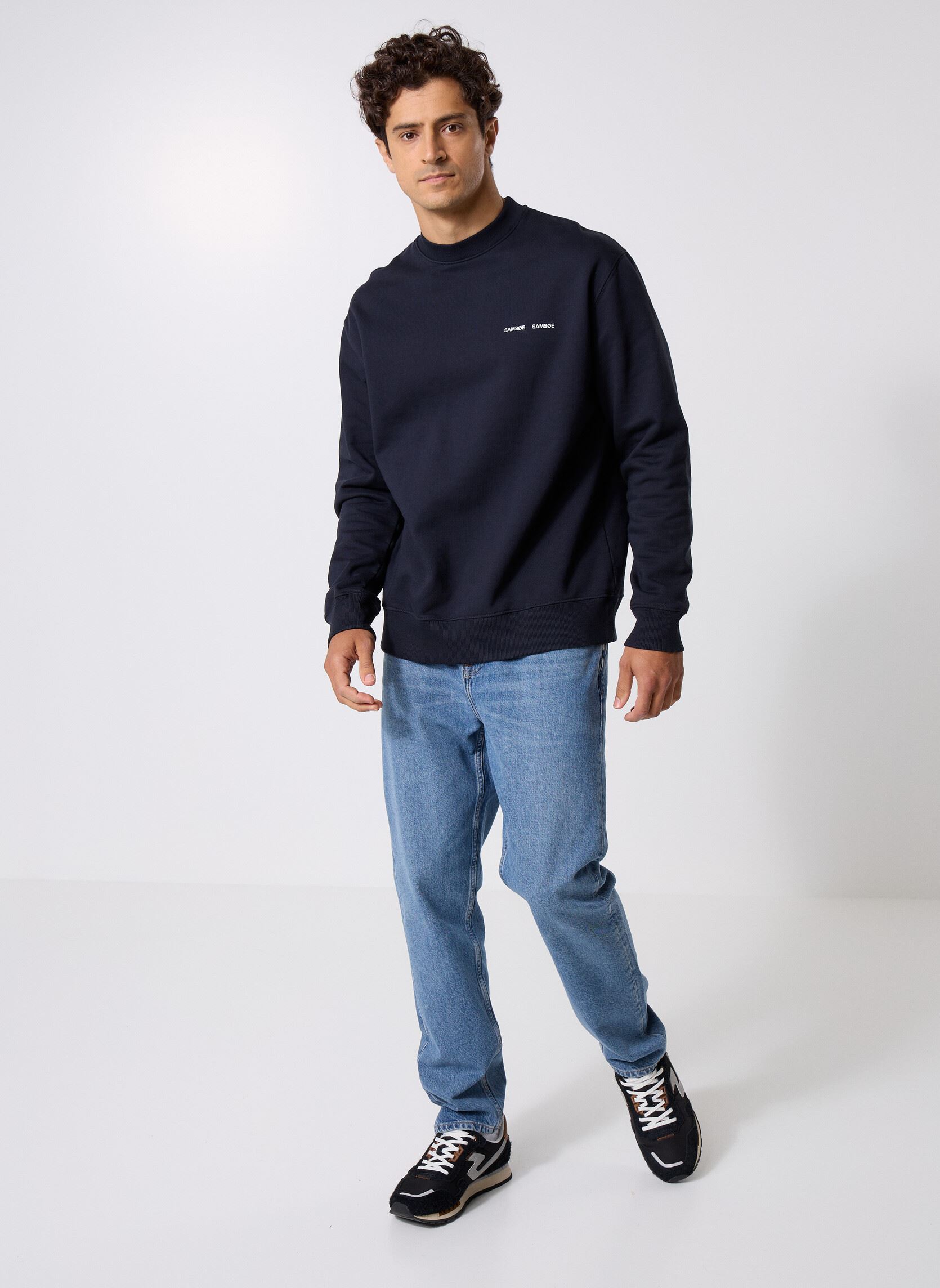 Sweats Norsbro Crew Neck 11720 homme bleu Samsoe Samsoe Sweats Norsbro Crew Neck 11720 homme bleu Sky captain
