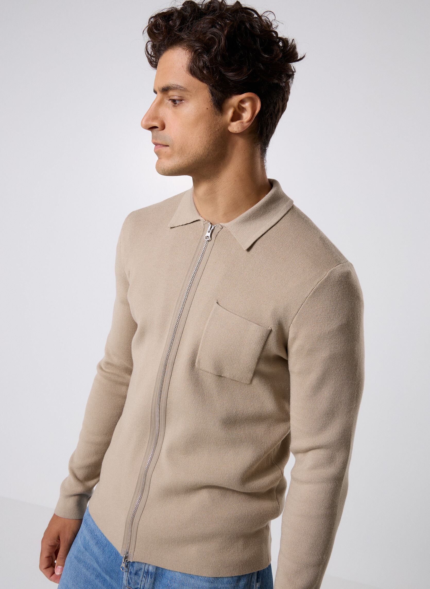Gilets Guna X Zip 10490 homme beige Samsoe Samsoe Gilets Guna X Zip 10490 homme beige PURE CASHMERE