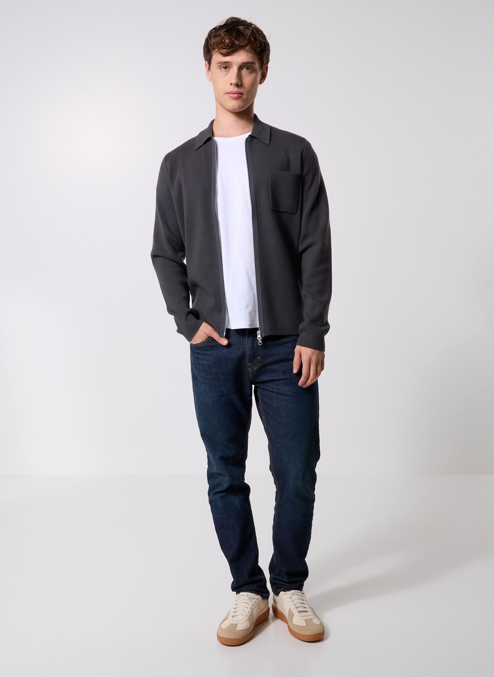 Vesten Guna X Zip 10490 heren zwart Samsoe Samsoe Vesten Guna X Zip 10490 heren zwart Black Oyster