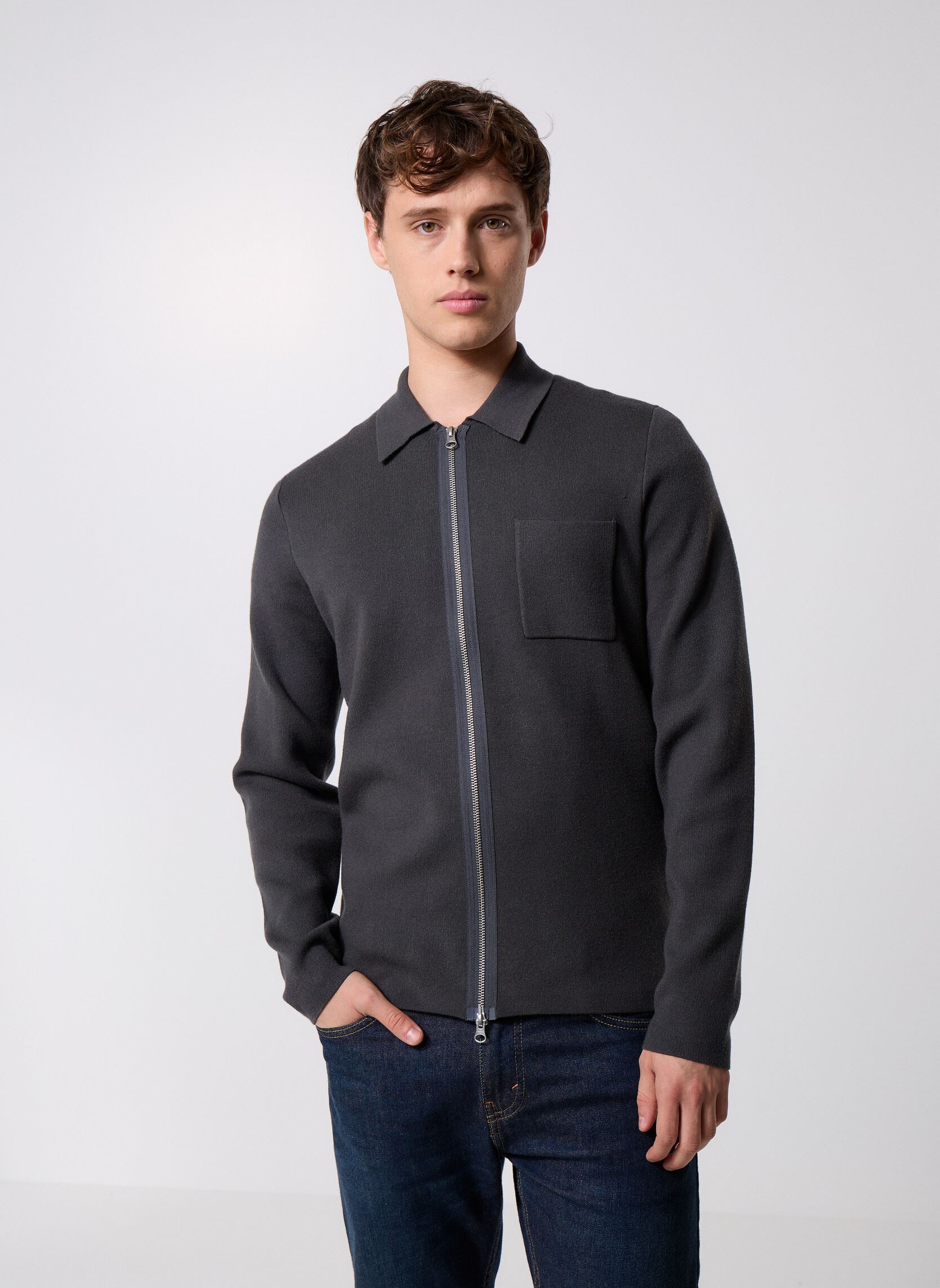 Vesten Guna X Zip 10490 heren zwart Samsoe Samsoe Vesten Guna X Zip 10490 heren zwart Black Oyster