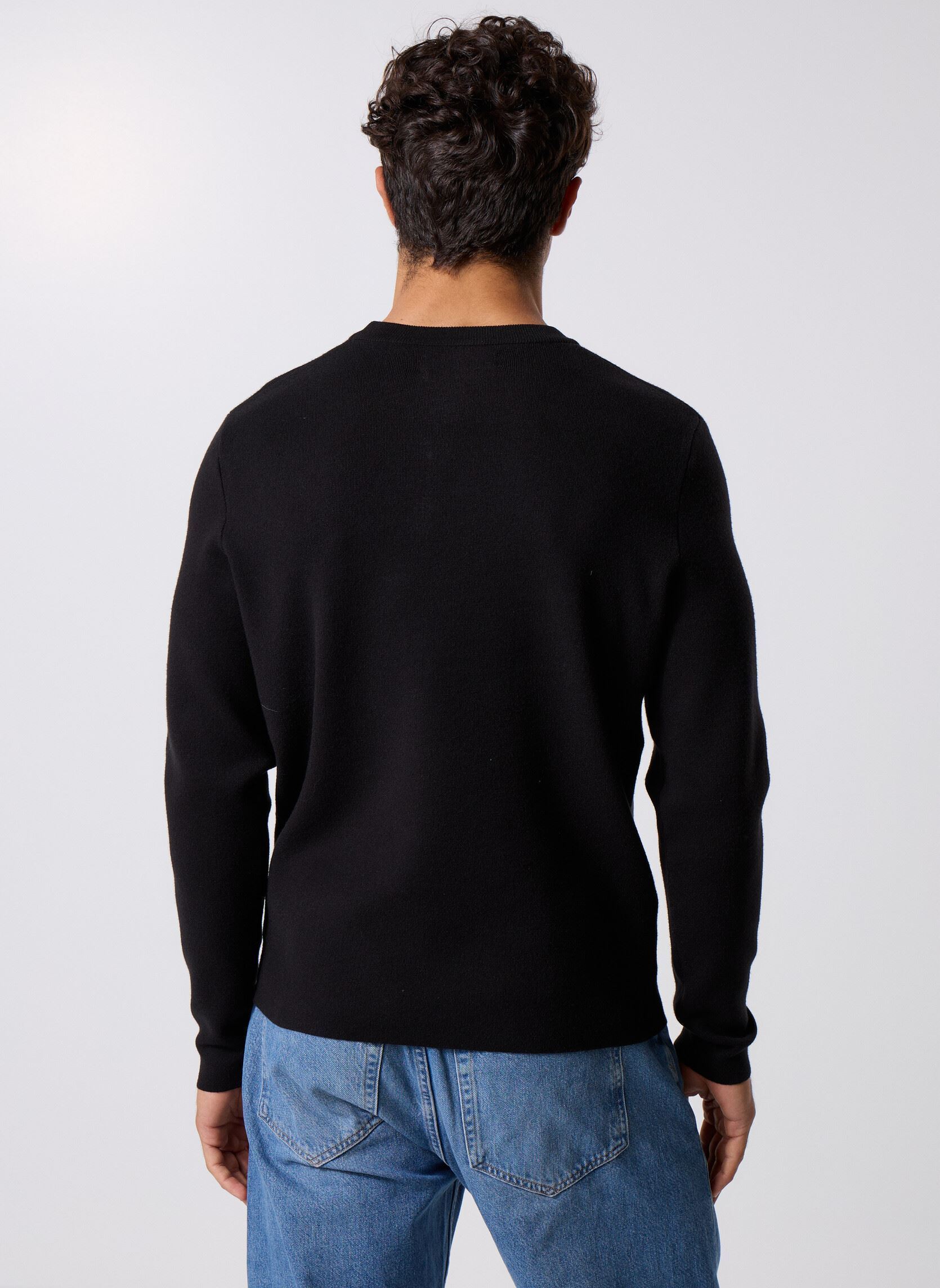 Pulls Gunan Crew Neck 10490 homme noir Samsoe Samsoe Pulls Gunan Crew Neck 10490 homme noir BLACK
