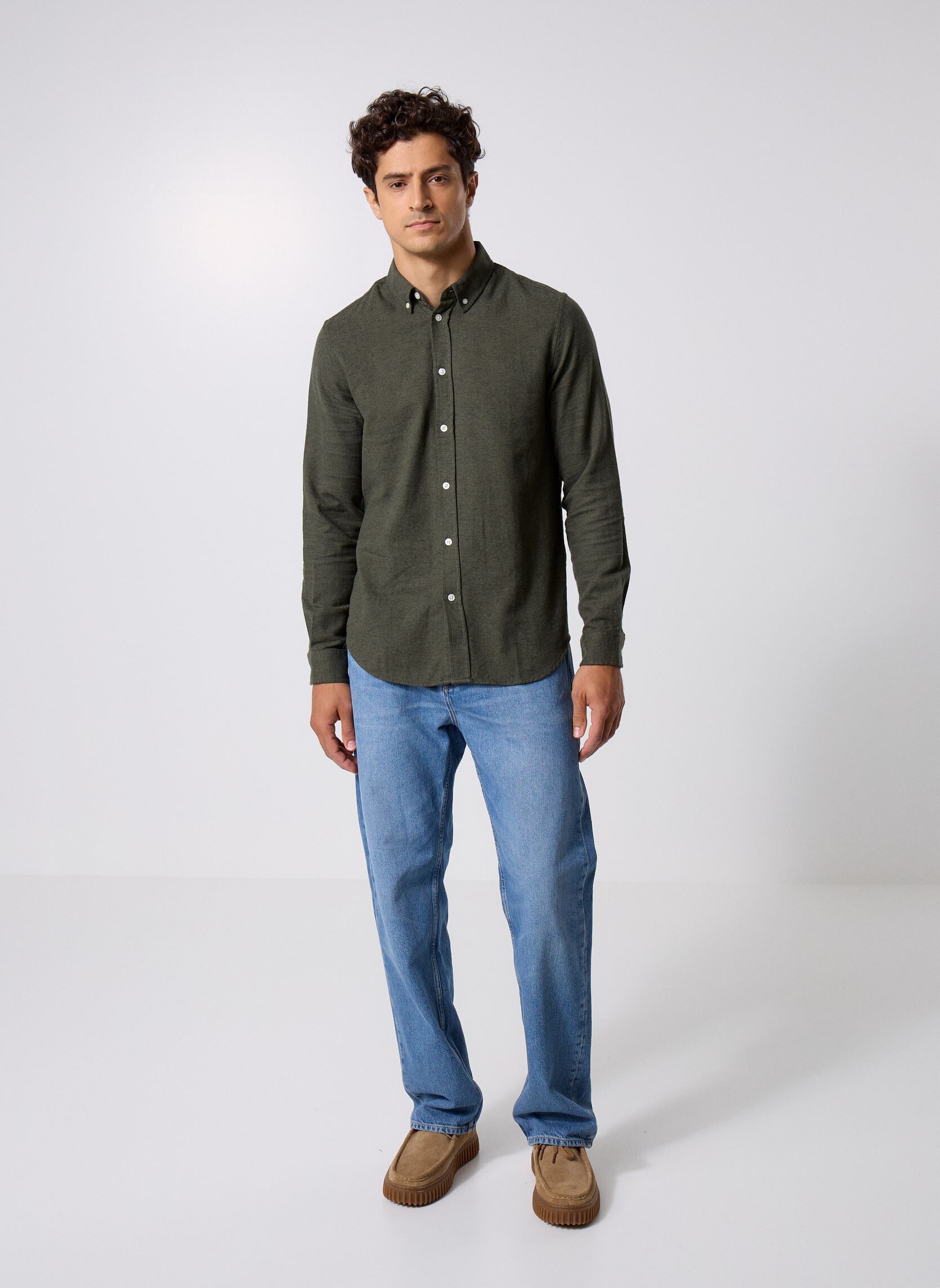 Hemden Liam Bx Shirt 14039 heren groen Samsoe Samsoe Hemden Liam Bx Shirt 14039 heren groen Climbing ivy