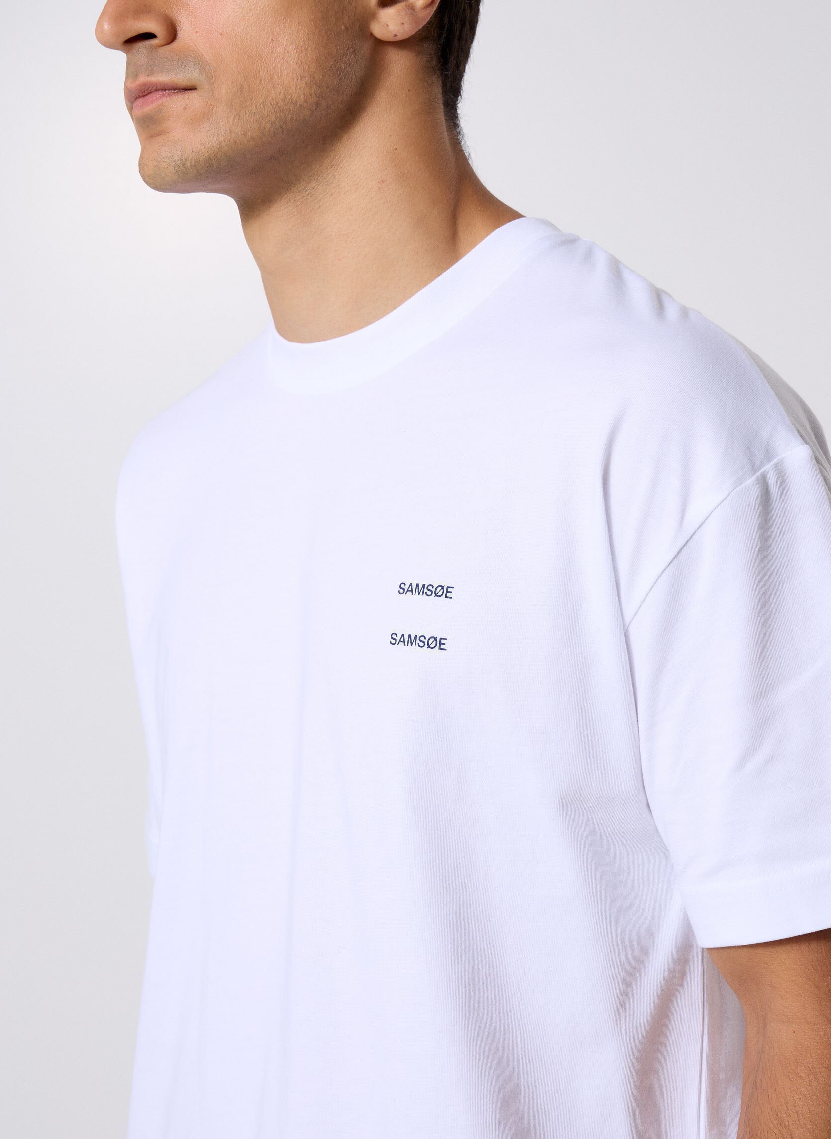 Tee-shirts manches courtes Joel T-Shirt 11415 homme blanc Samsoe Samsoe Tee-shirts manches courtes Joel T-Shirt 11415 homme blanc White