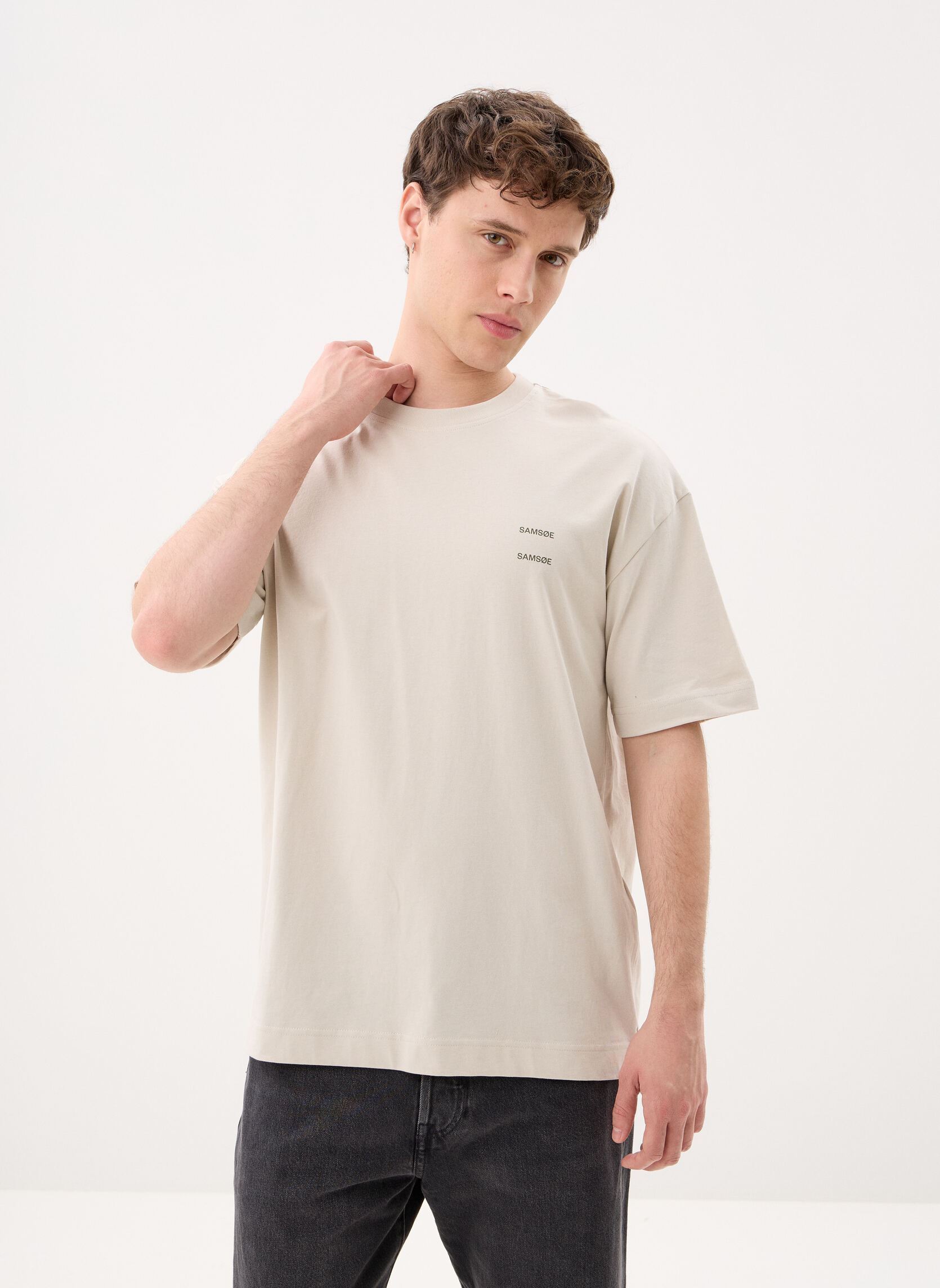 Kurzarm-T-Shirts Joel T-Shirt 11415 herren weiß Samsoe Samsoe Kurzarm-T-Shirts Joel T-Shirt 11415 herren weiß Moonstruck