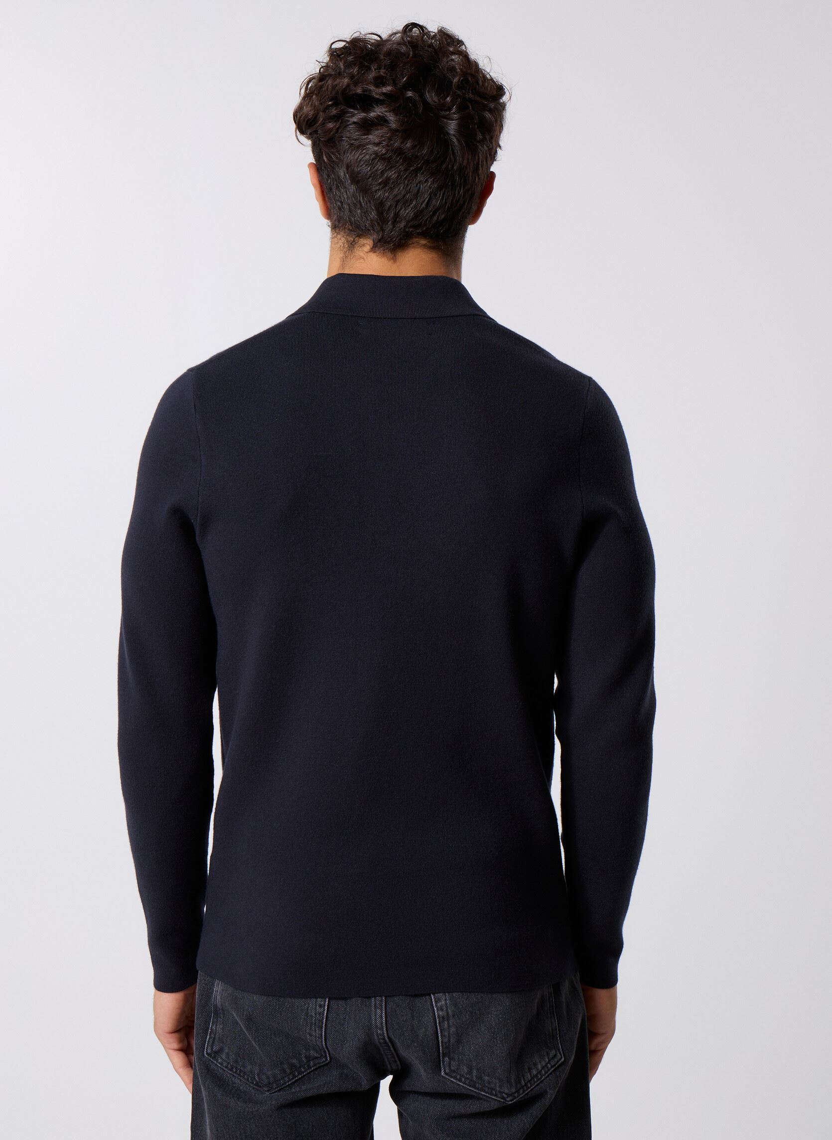 Polos manches courtes Guna Half Zip 10490 homme bleu Samsoe Samsoe Polos manches courtes Guna Half Zip 10490 homme bleu Sky captain