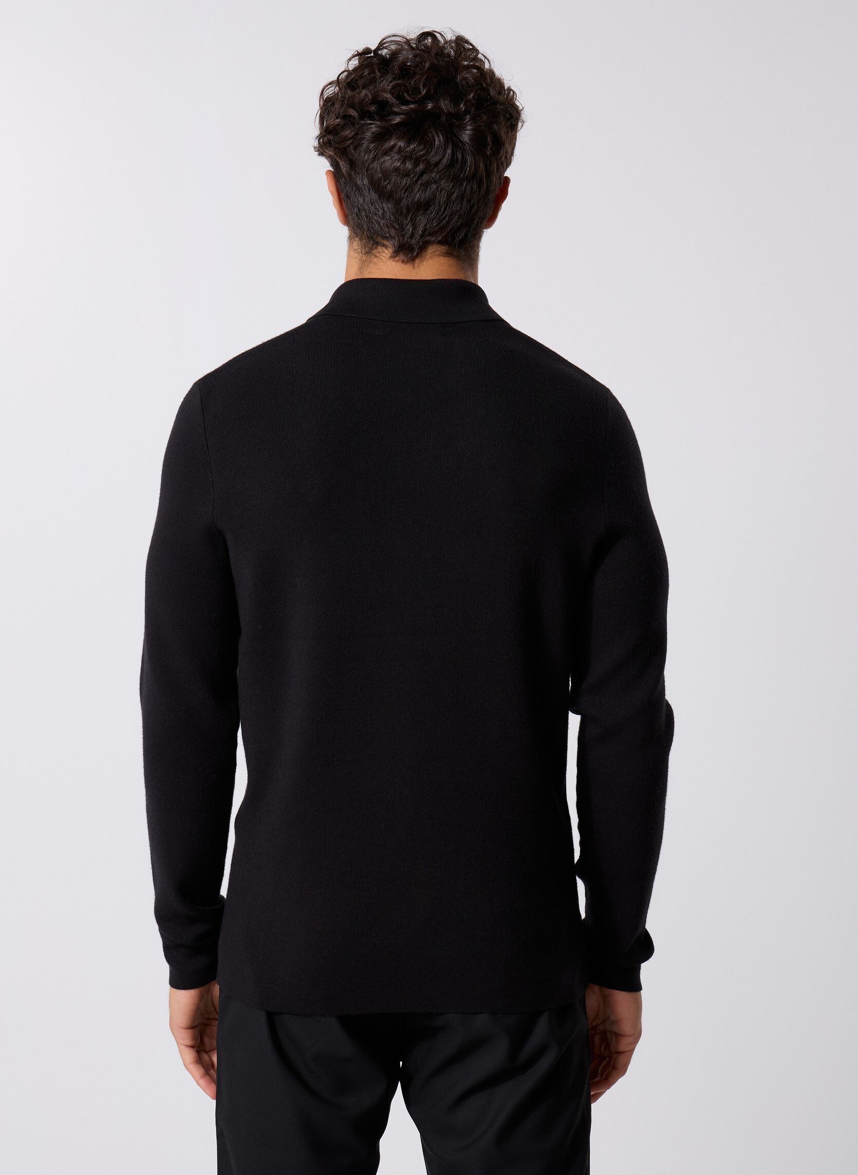 Polos manches courtes Guna Half Zip 10490 homme noir Samsoe Samsoe Polos manches courtes Guna Half Zip 10490 homme noir Black
