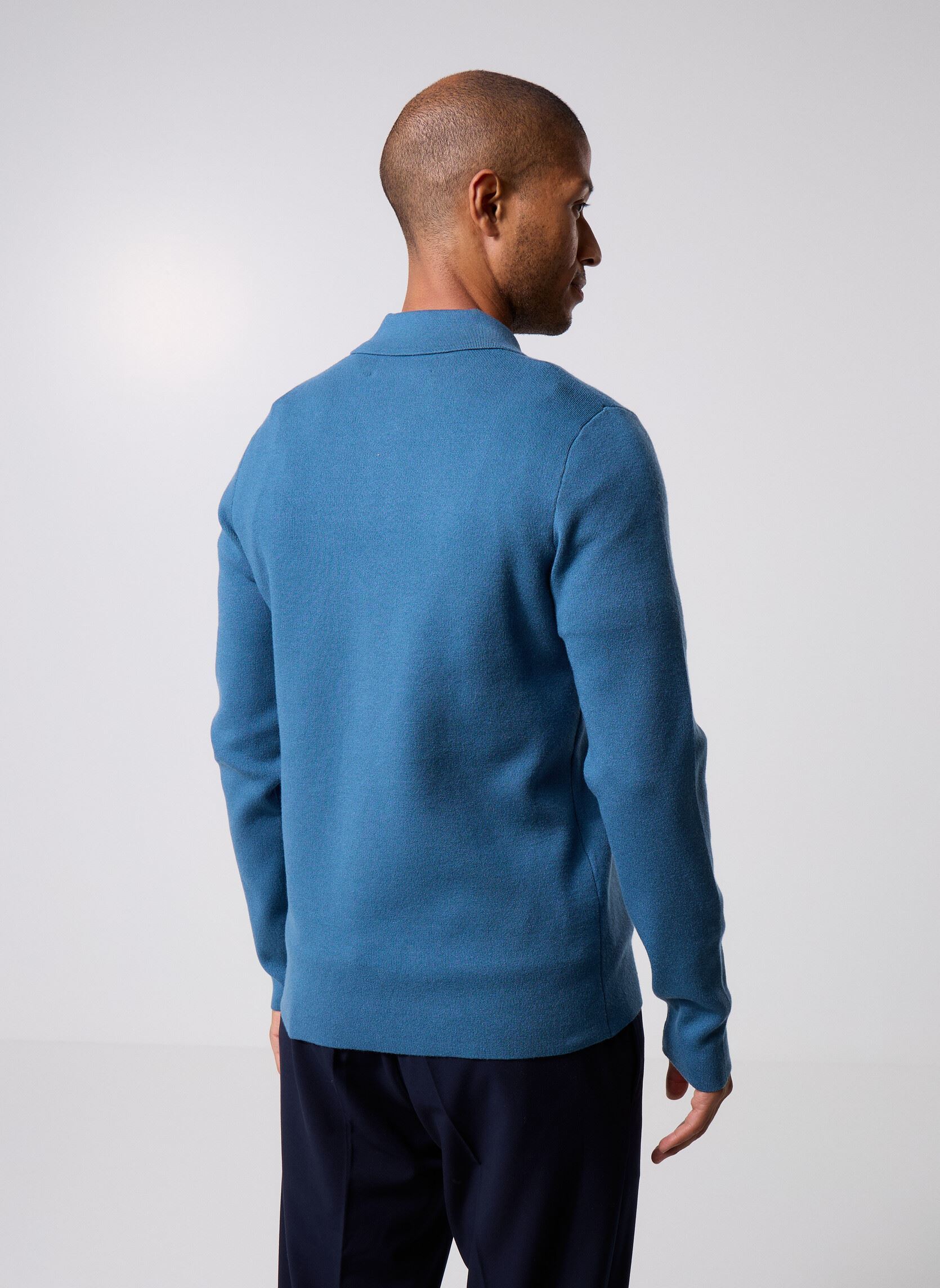 Polos manches courtes Guna Half Zip 10490 homme bleu Samsoe Samsoe Polos manches courtes Guna Half Zip 10490 homme bleu Stellar