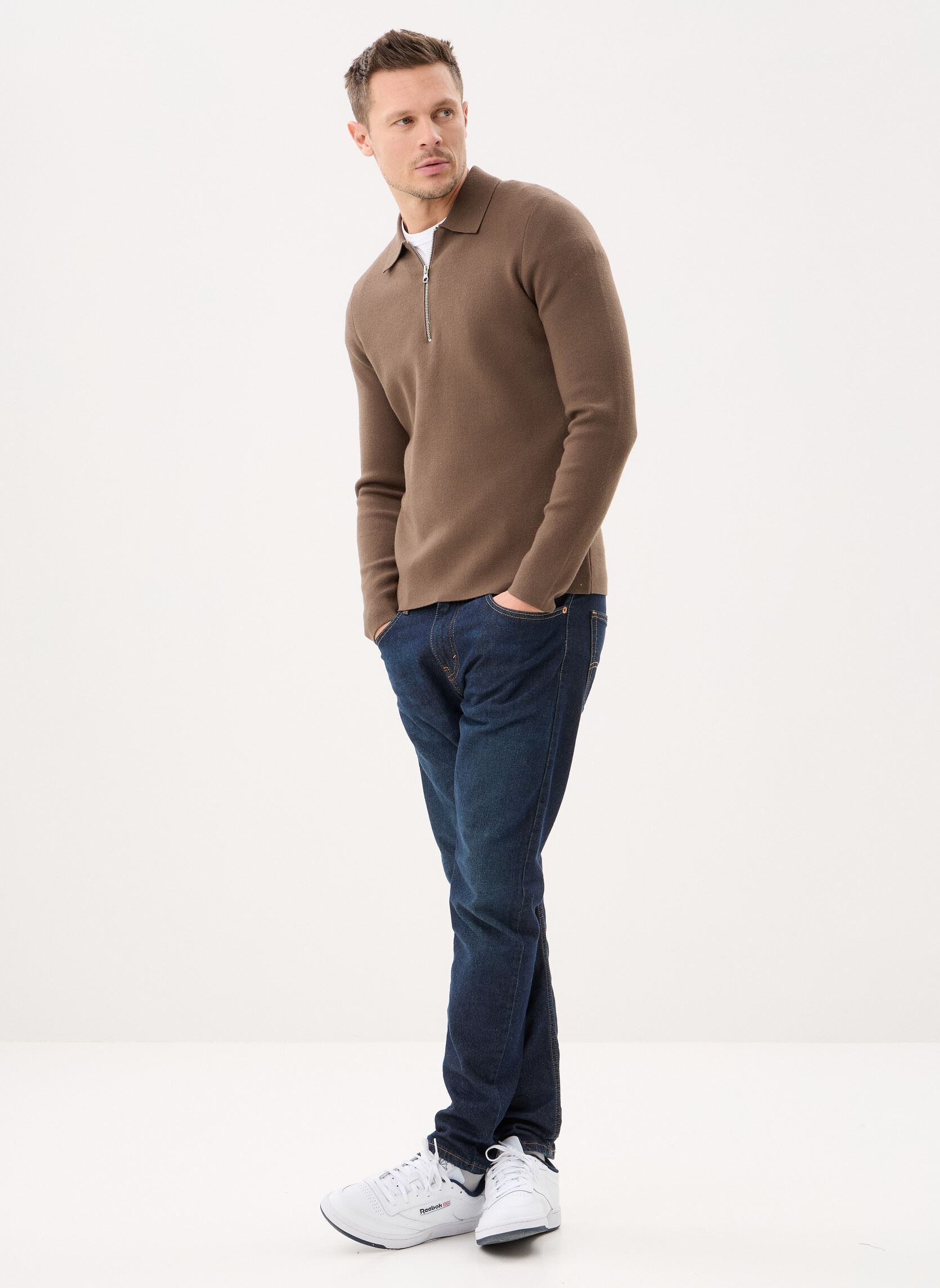 Kurzarm-Poloshirts Guna Half Zip 10490 herren braun Samsoe Samsoe Kurzarm-Poloshirts Guna Half Zip 10490 herren braun Canteen