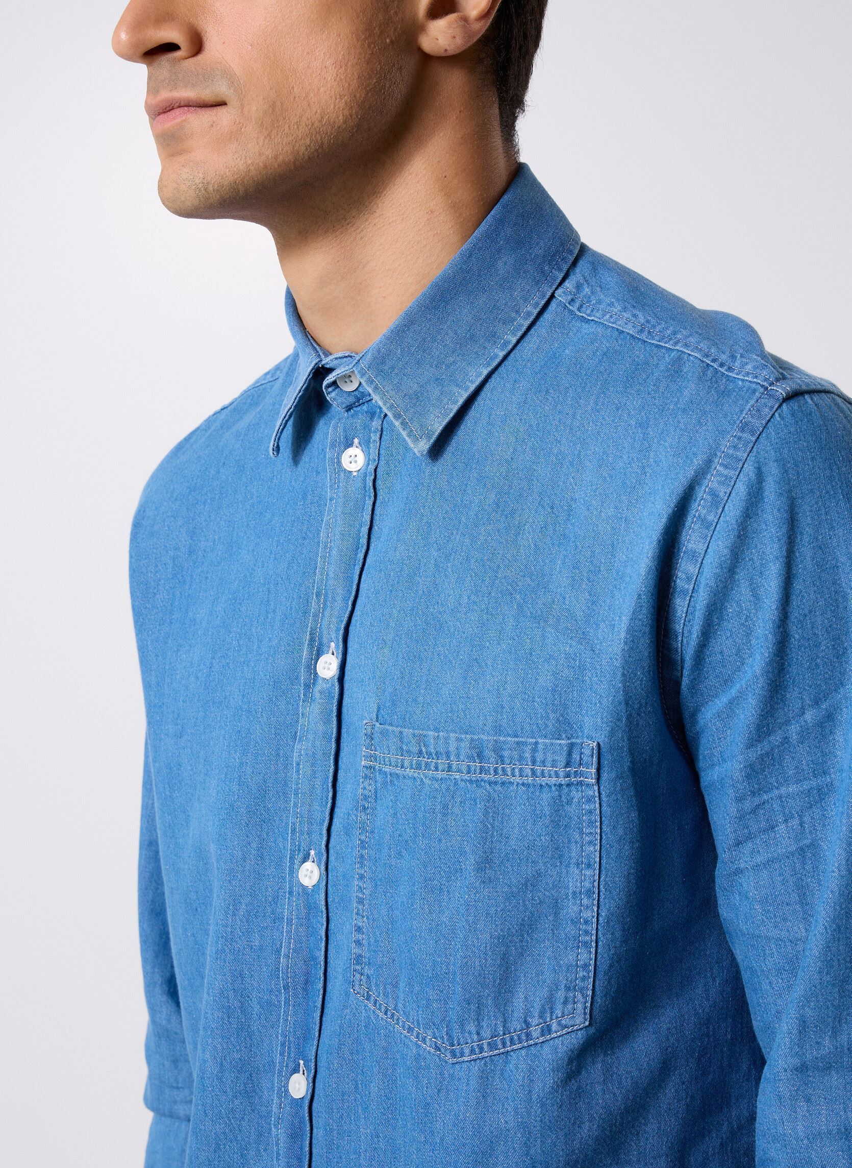 Chemises Saryan P Shirt 15248 homme bleu Samsoe Samsoe Chemises Saryan P Shirt 15248 homme bleu Light Chambray