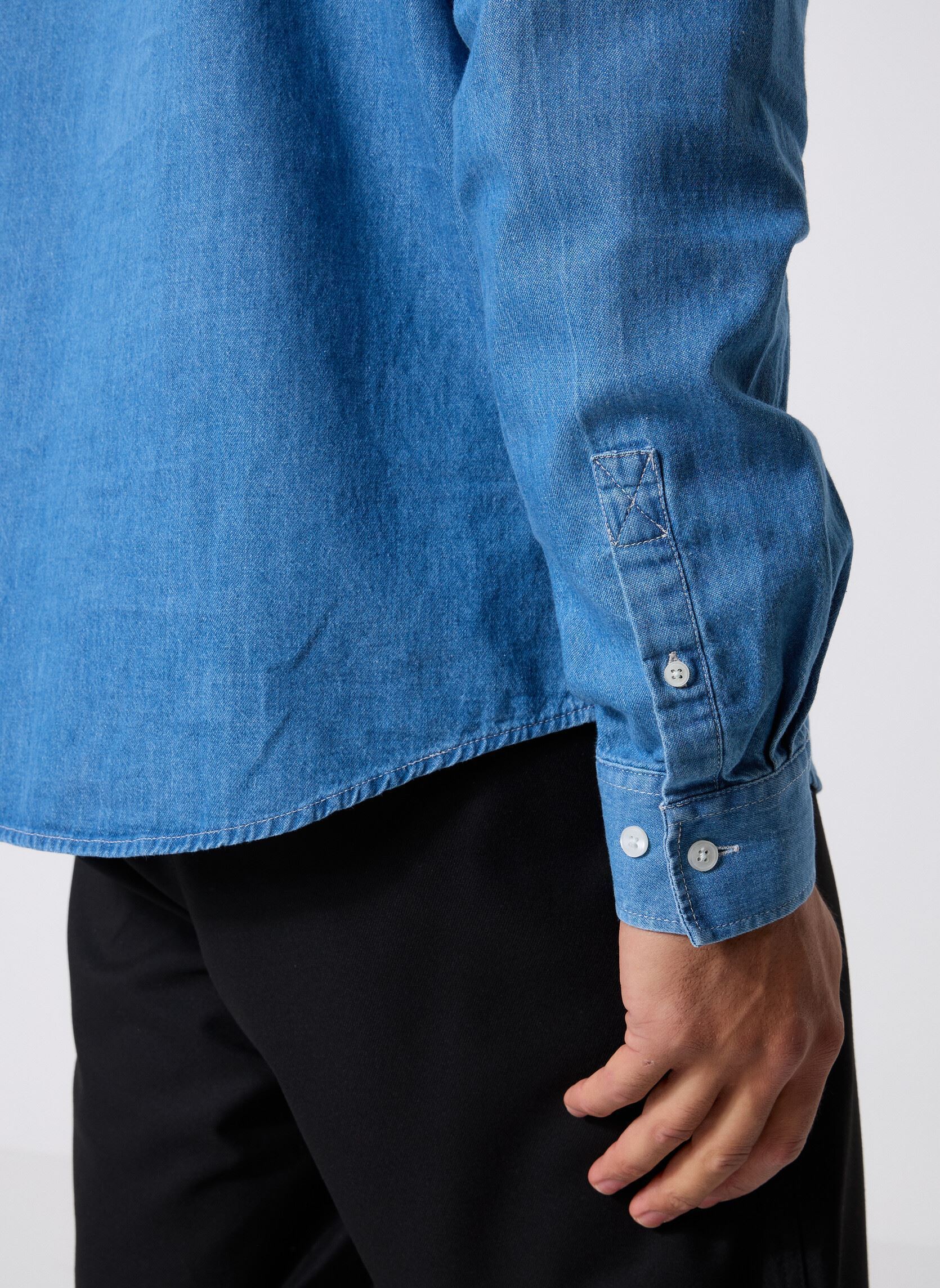 Chemises Saryan P Shirt 15248 homme bleu Samsoe Samsoe Chemises Saryan P Shirt 15248 homme bleu Light Chambray