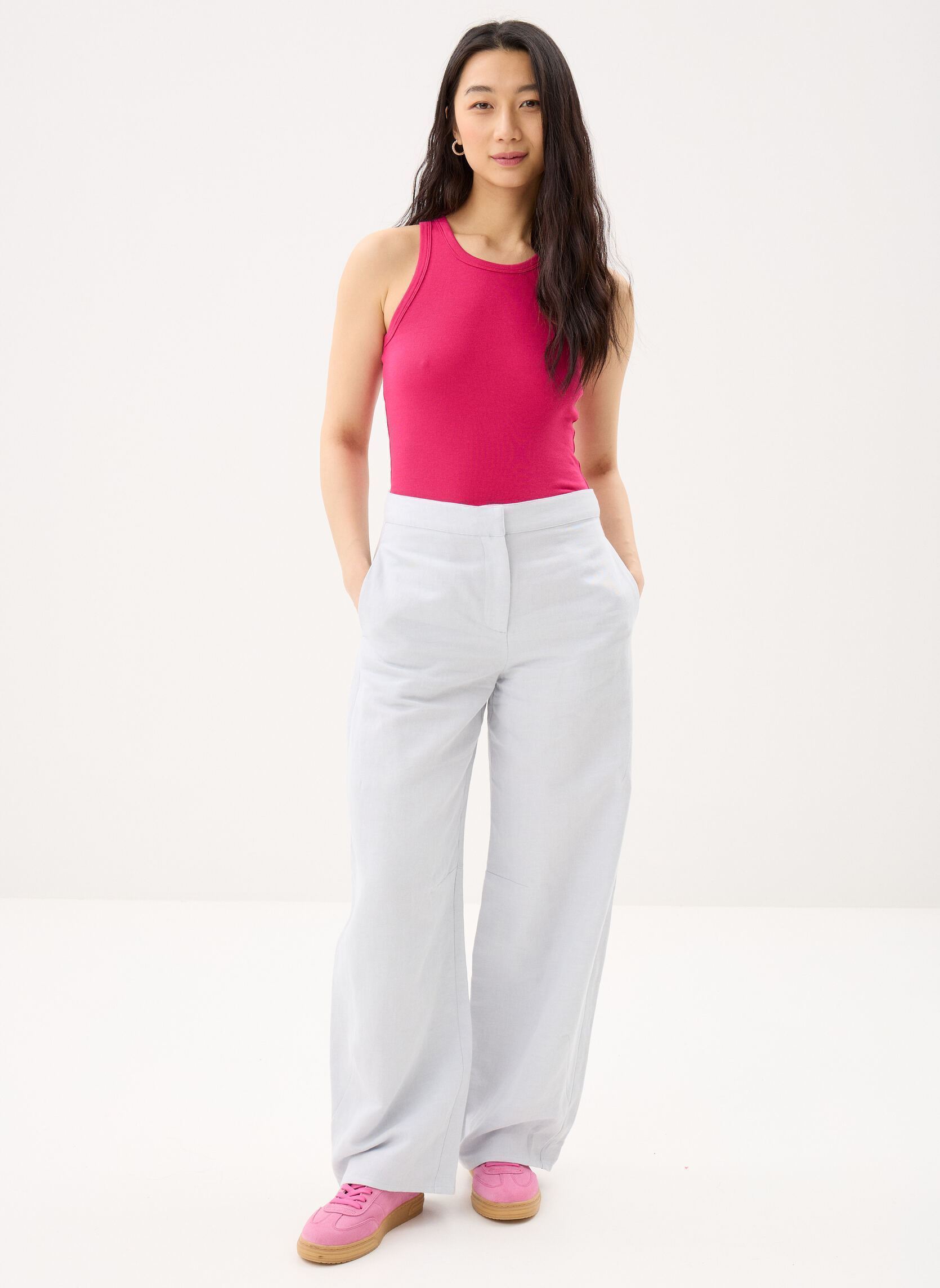 Débardeurs Alexo Tank 7542 femme rose Samsoe Samsoe Débardeurs Alexo Tank 7542 femme rose Cherries Jubilee