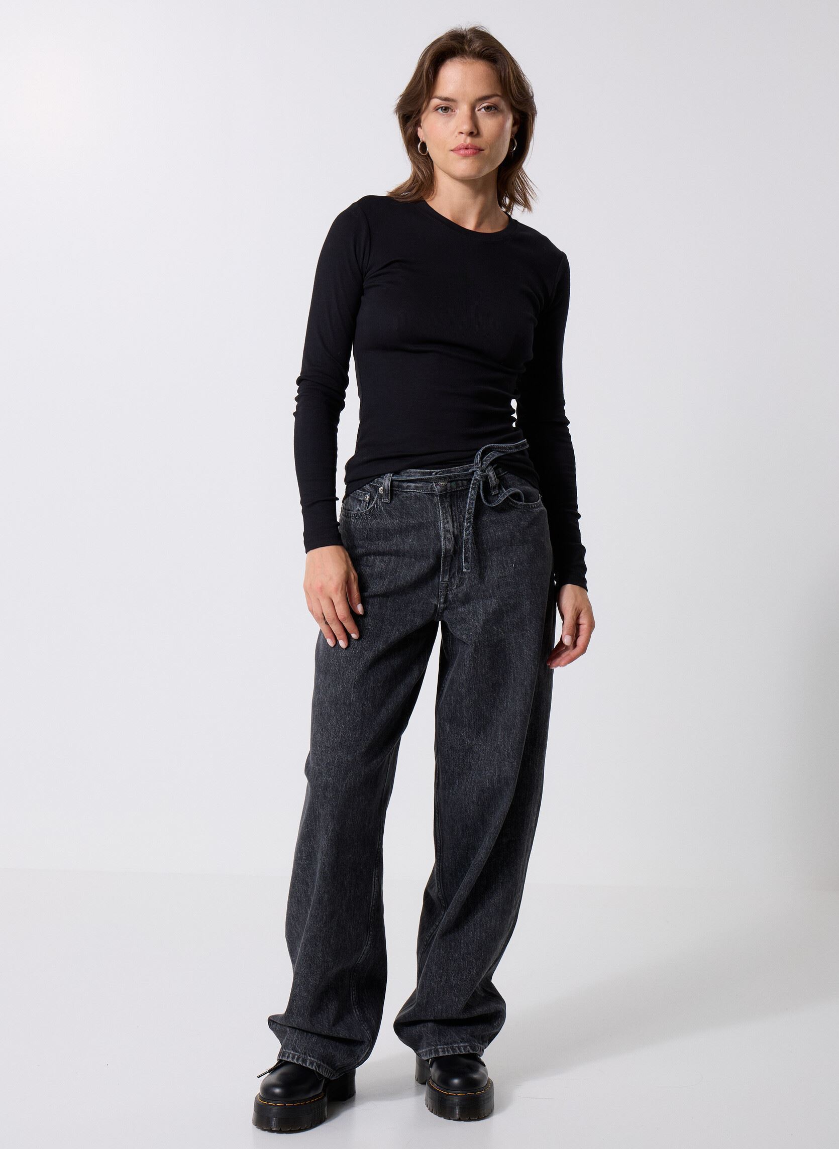 Langarm-T-Shirts Alexa Ls 7542 damen schwarz Samsoe Samsoe Langarm-T-Shirts Alexa Ls 7542 damen schwarz BLACK