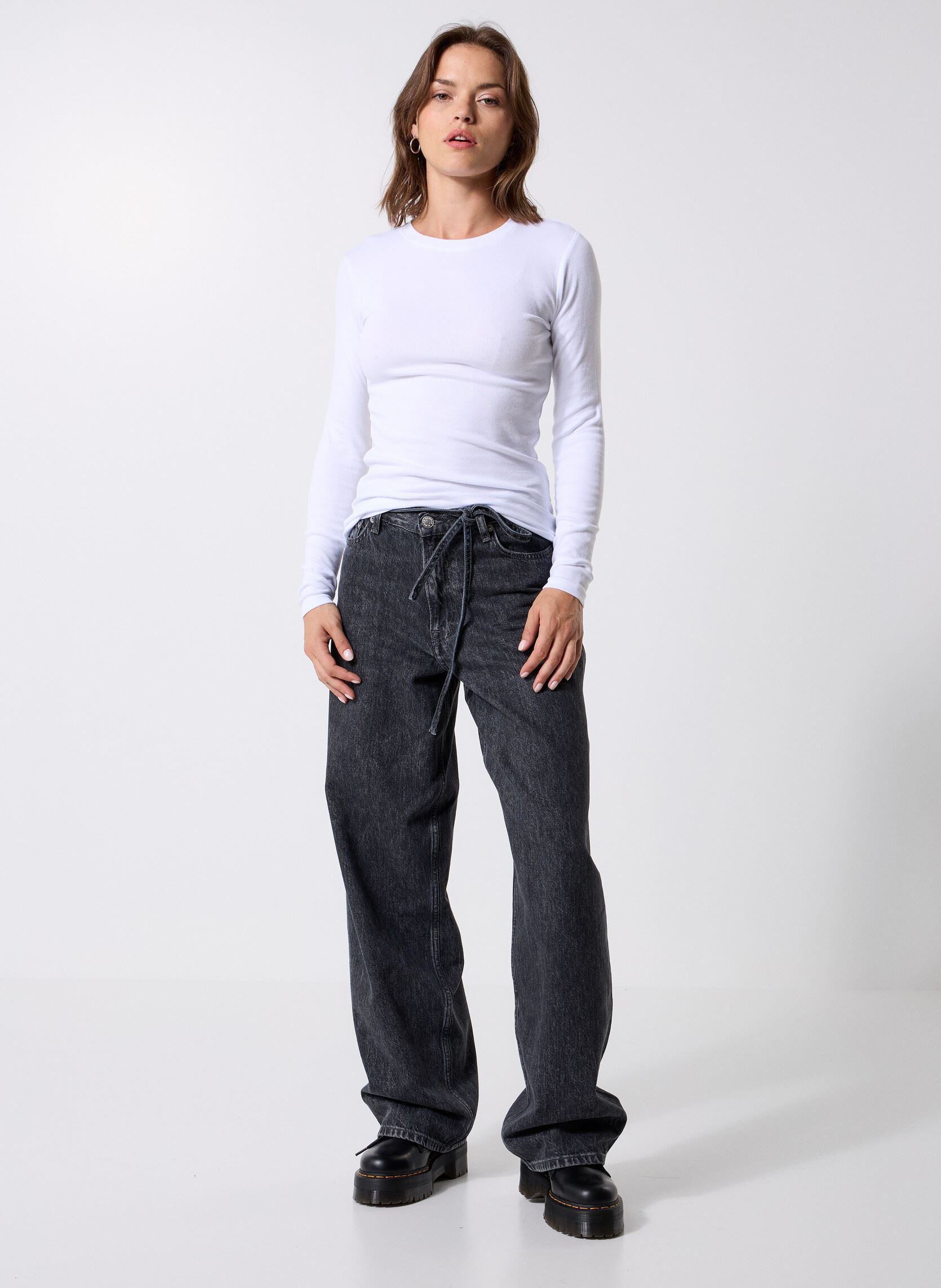 Langarm-T-Shirts Alexa Ls 7542 damen weiß Samsoe Samsoe Langarm-T-Shirts Alexa Ls 7542 damen weiß WHITE