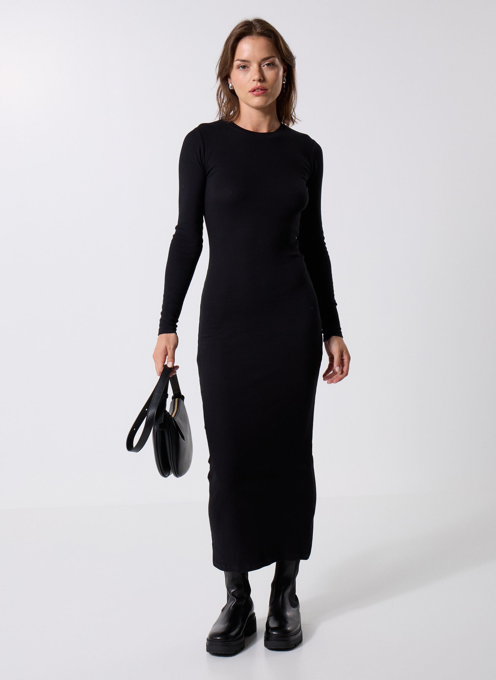 Vestidos largos Saalexa Midi Dress 7542 mujer negro Samsoe Samsoe Vestidos largos Saalexa Midi Dress 7542 mujer negro Black