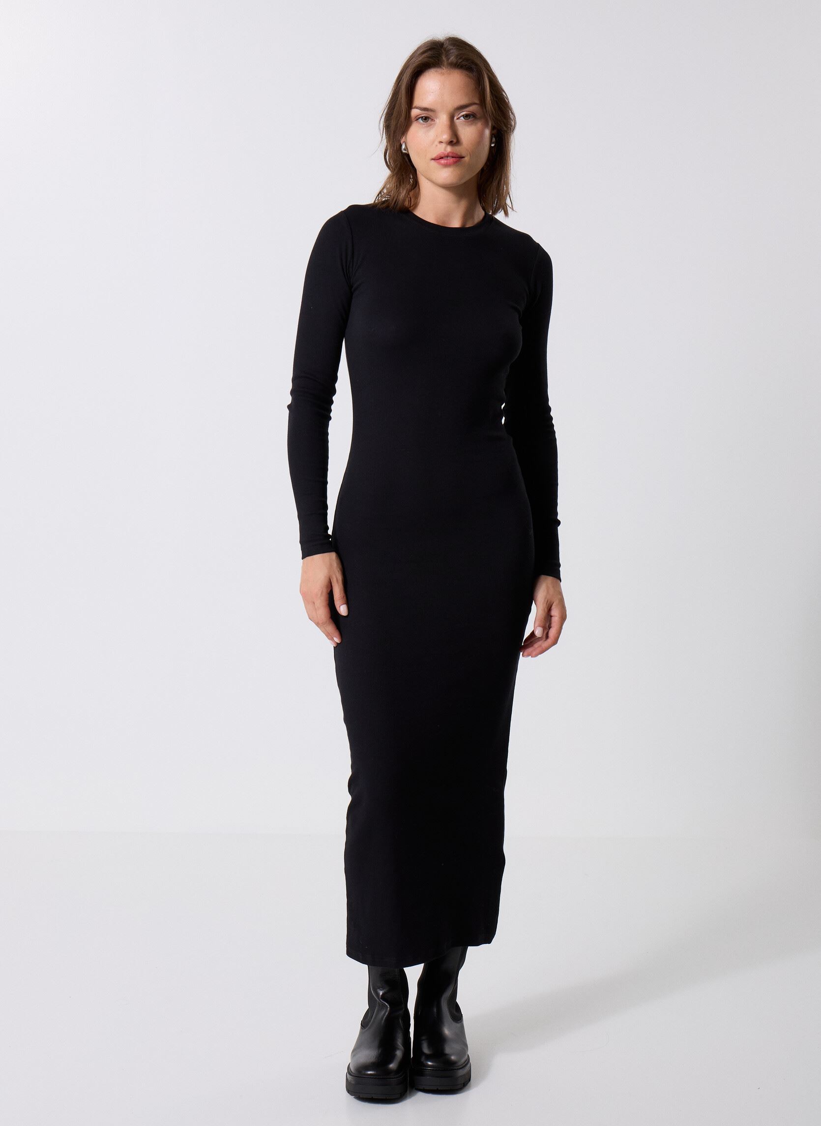 Vestidos largos Saalexa Midi Dress 7542 mujer negro Samsoe Samsoe Vestidos largos Saalexa Midi Dress 7542 mujer negro Black
