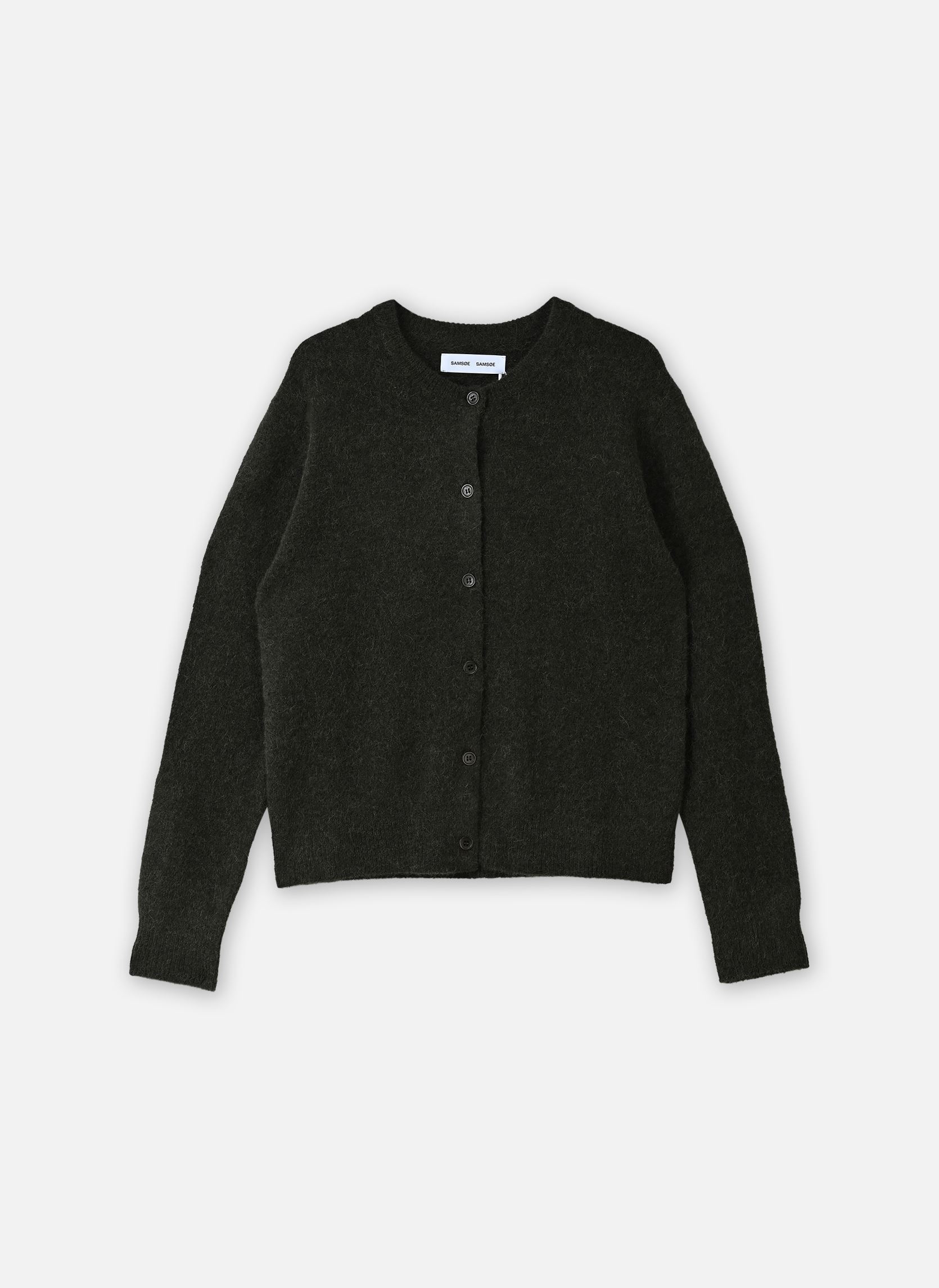 Vesten Nor short cardigan 7355 dames groen Samsoe Samsoe Vesten Nor short cardigan 7355 dames groen FOREST NIGHT