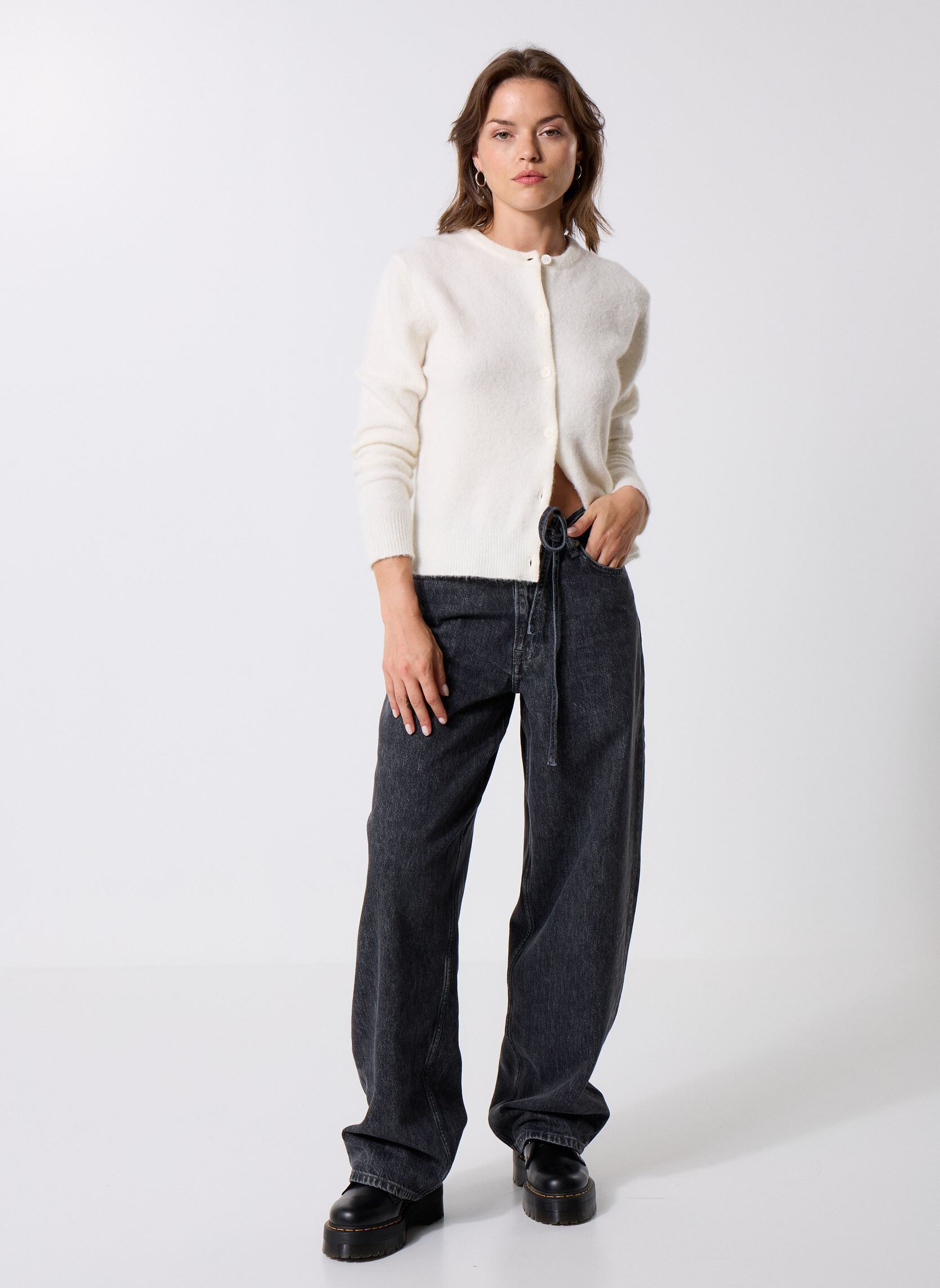 Gilets Nor Short Cardigan 7355 femme blanc Samsoe Samsoe Gilets Nor Short Cardigan 7355 femme blanc Clear Cream