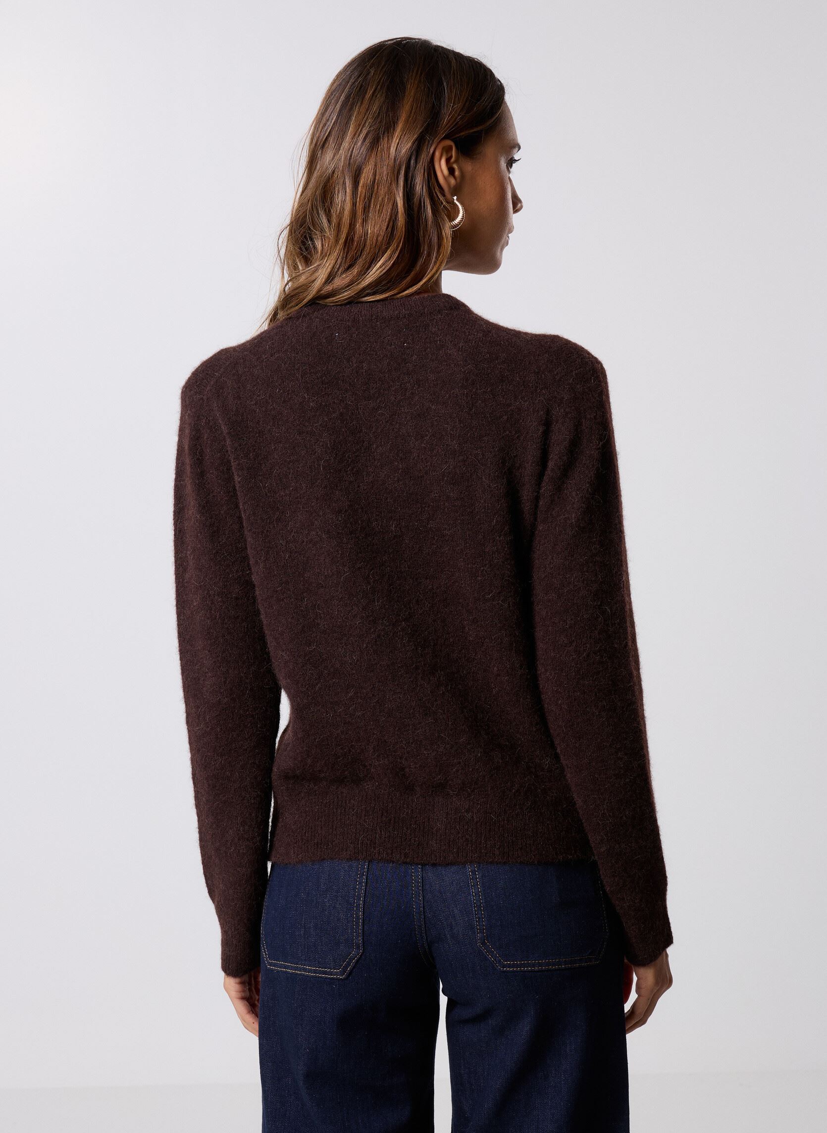 Strickjacken und Westen Nor Short Cardigan 7355 damen braun Samsoe Samsoe Strickjacken und Westen Nor Short Cardigan 7355 damen braun Black Coffee