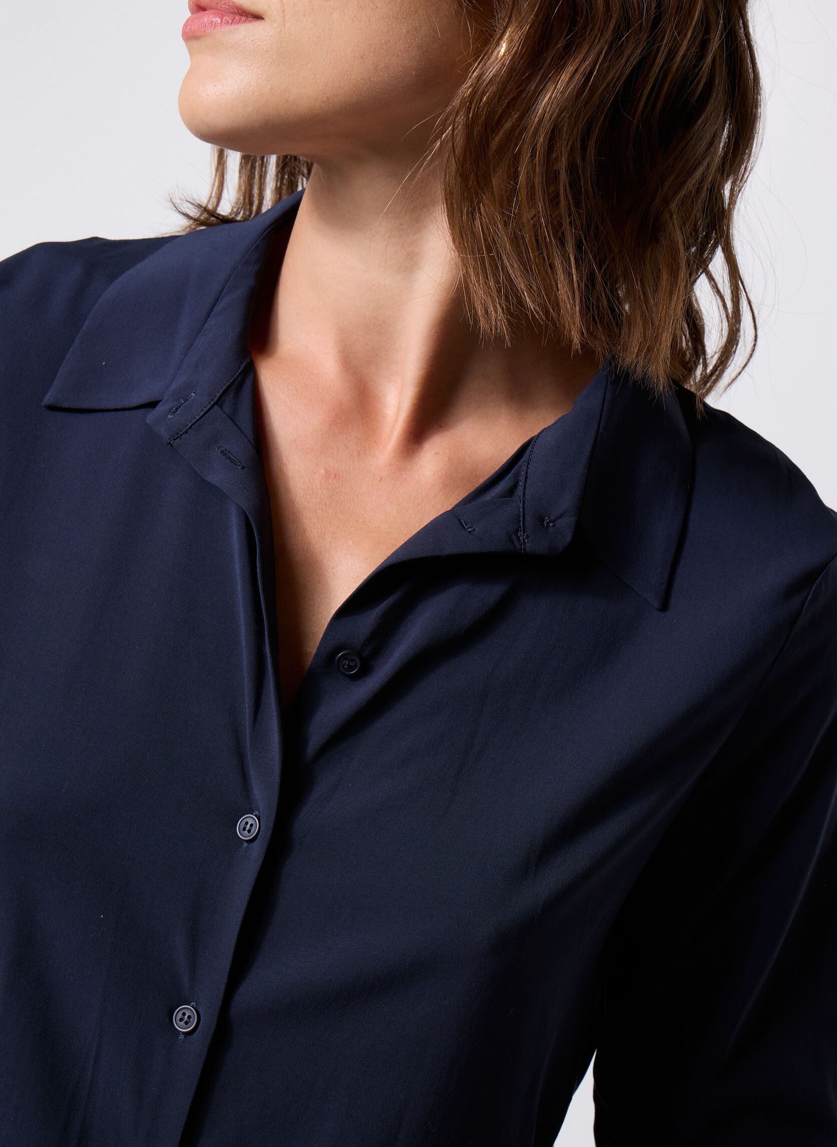 Chemises manches longues Milly Np Shirt 9942 femme bleu Samsoe Samsoe Chemises manches longues Milly Np Shirt 9942 femme bleu DARK SAPPHIRE