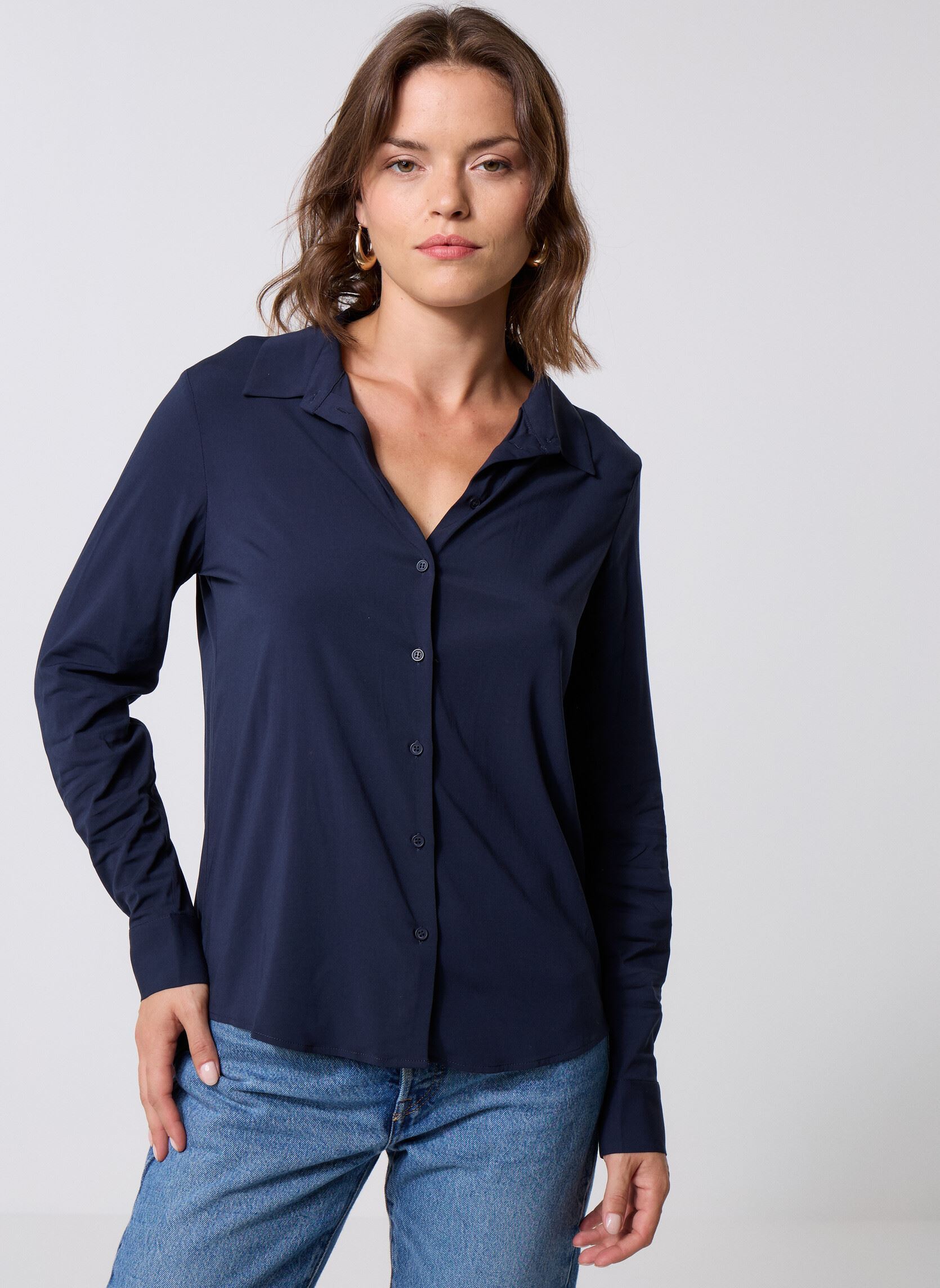 Chemises manches longues Milly Np Shirt 9942 femme bleu Samsoe Samsoe Chemises manches longues Milly Np Shirt 9942 femme bleu DARK SAPPHIRE