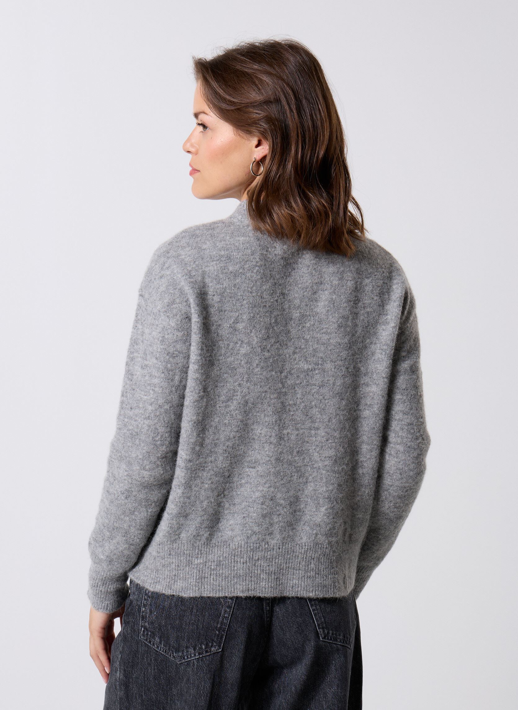 Pullover Anour O-N 7355 damen grau Samsoe Samsoe Pullover Anour O-N 7355 damen grau Grey Mel.