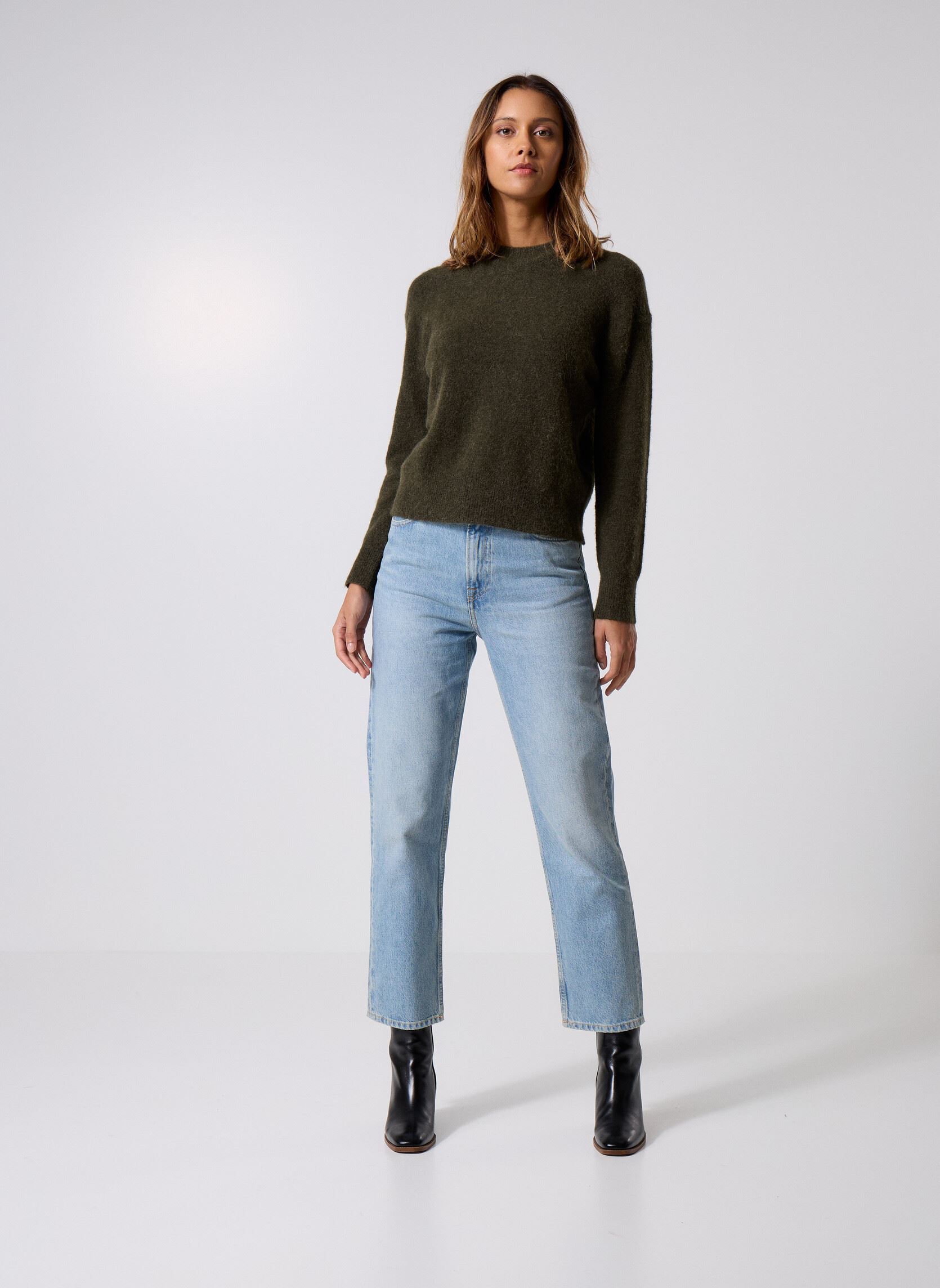 Pulls Anour O-N 7355 femme vert Samsoe Samsoe Pulls Anour O-N 7355 femme vert Deep forest