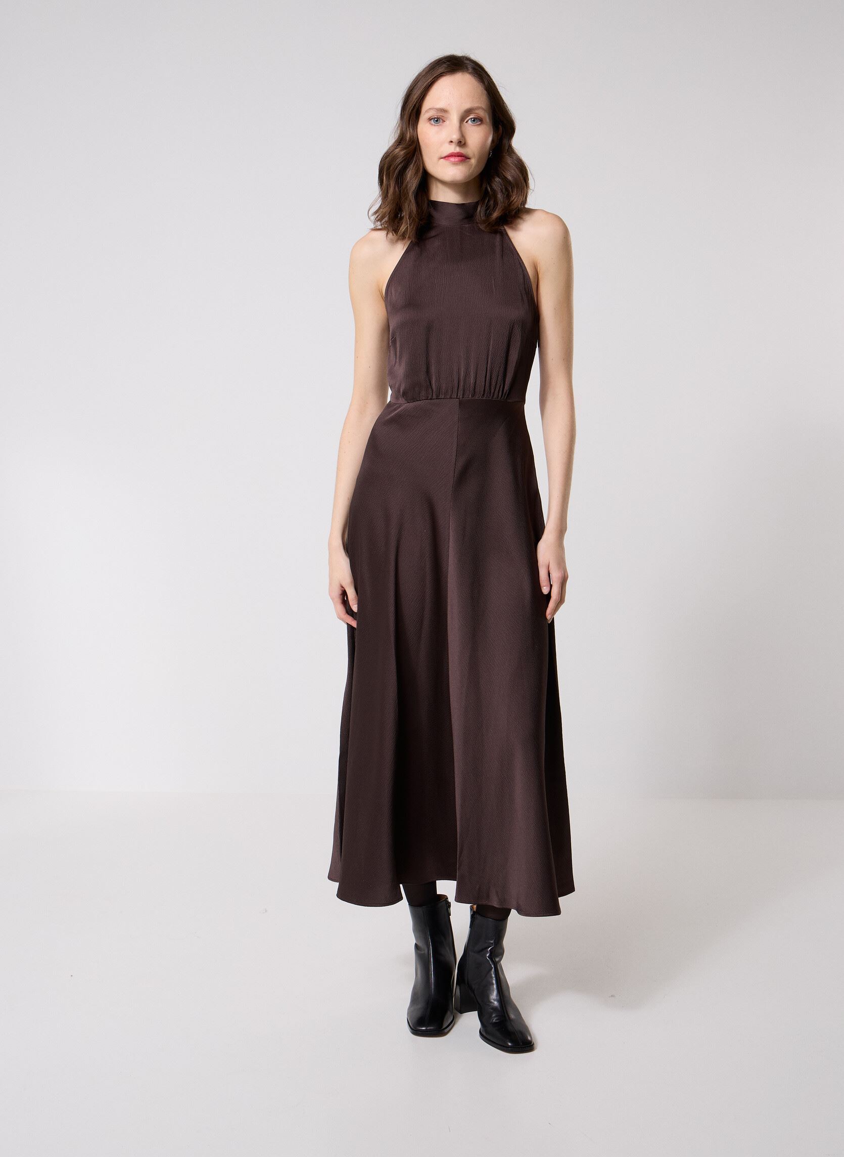 Lange Kleider Rheo Dress 12959 damen braun Samsoe Samsoe Lange Kleider Rheo Dress 12959 damen braun Black Coffee