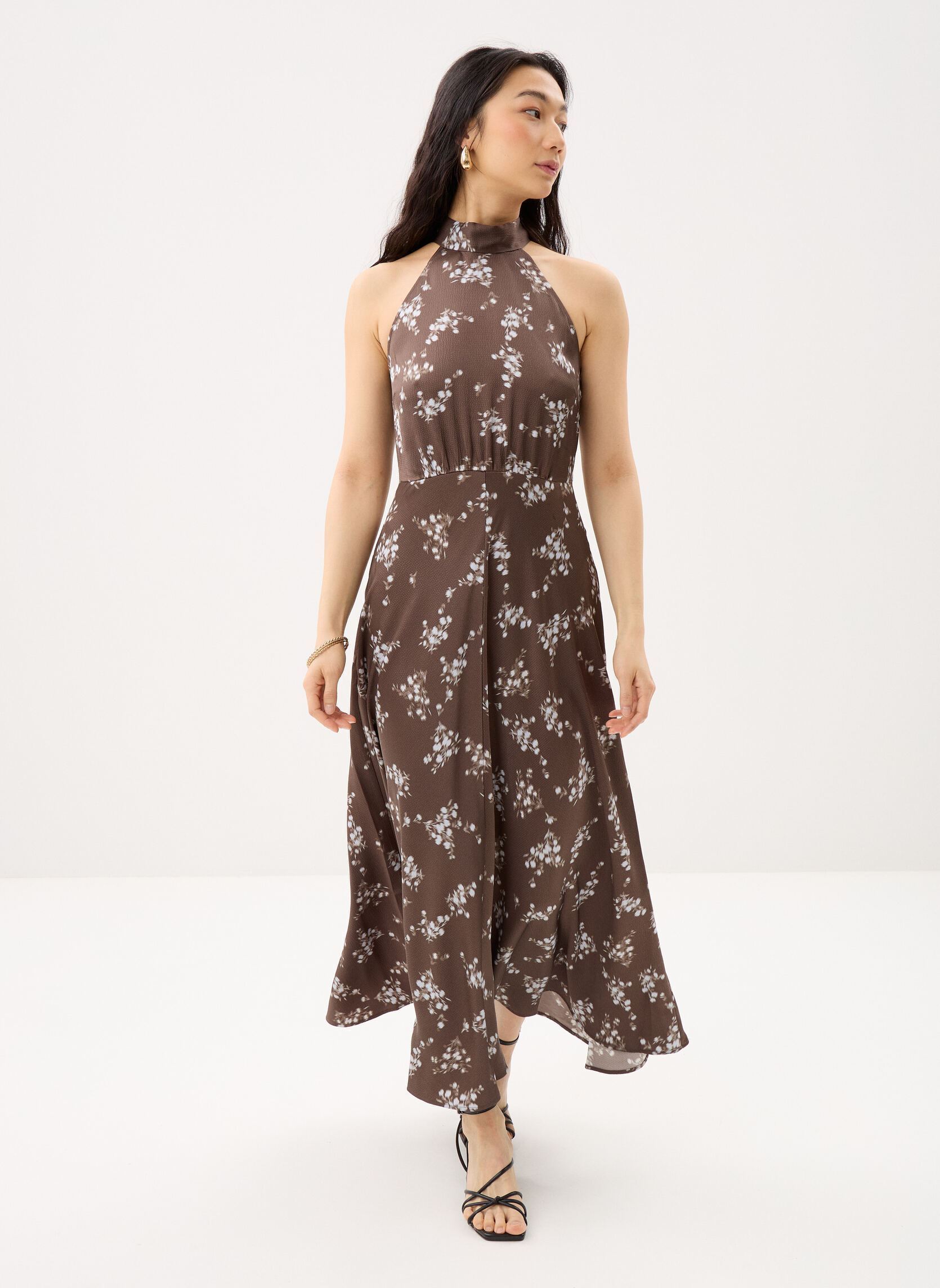 Robes longues Rheo Dress 12959 femme marron Samsoe Samsoe Robes longues Rheo Dress 12959 femme marron Blooming Brown