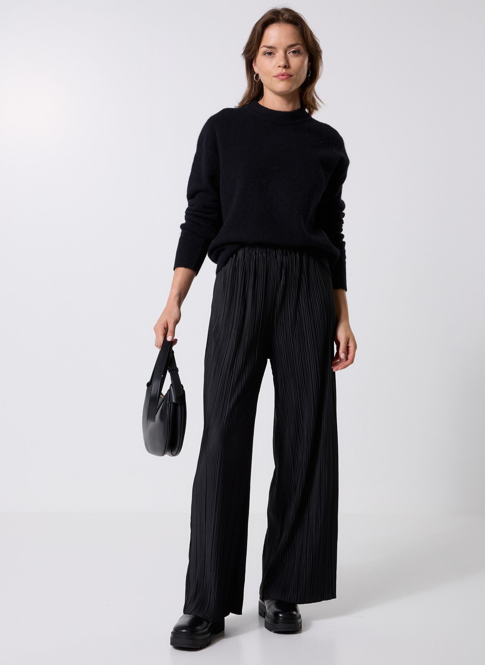 Pantalones anchos Uma Trousers 10167 mujer negro Samsoe Samsoe Pantalones anchos Uma Trousers 10167 mujer negro Black