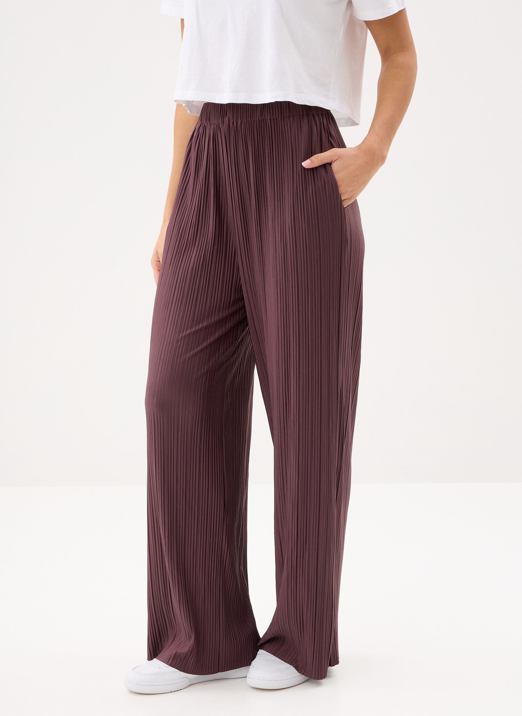 Wijde broeken Uma Trousers 10167 dames bruin Samsoe Samsoe Wijde broeken Uma Trousers 10167 dames bruin Fudge