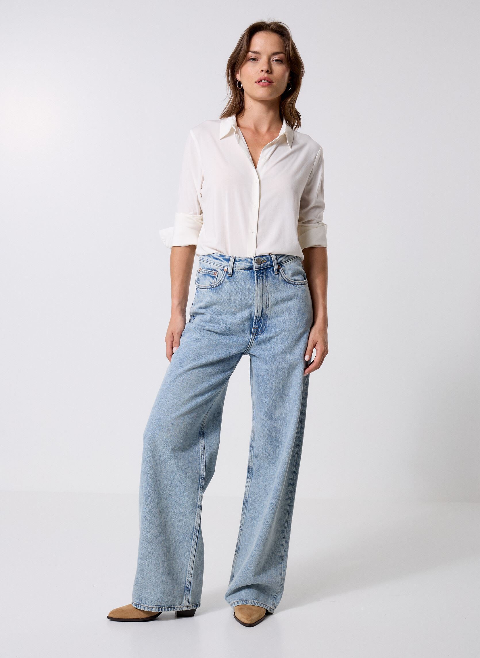Jeans large Shelly Jeans 14811 femme bleu Samsoe Samsoe Jeans large Shelly Jeans 14811 femme bleu Light Heritage Regular