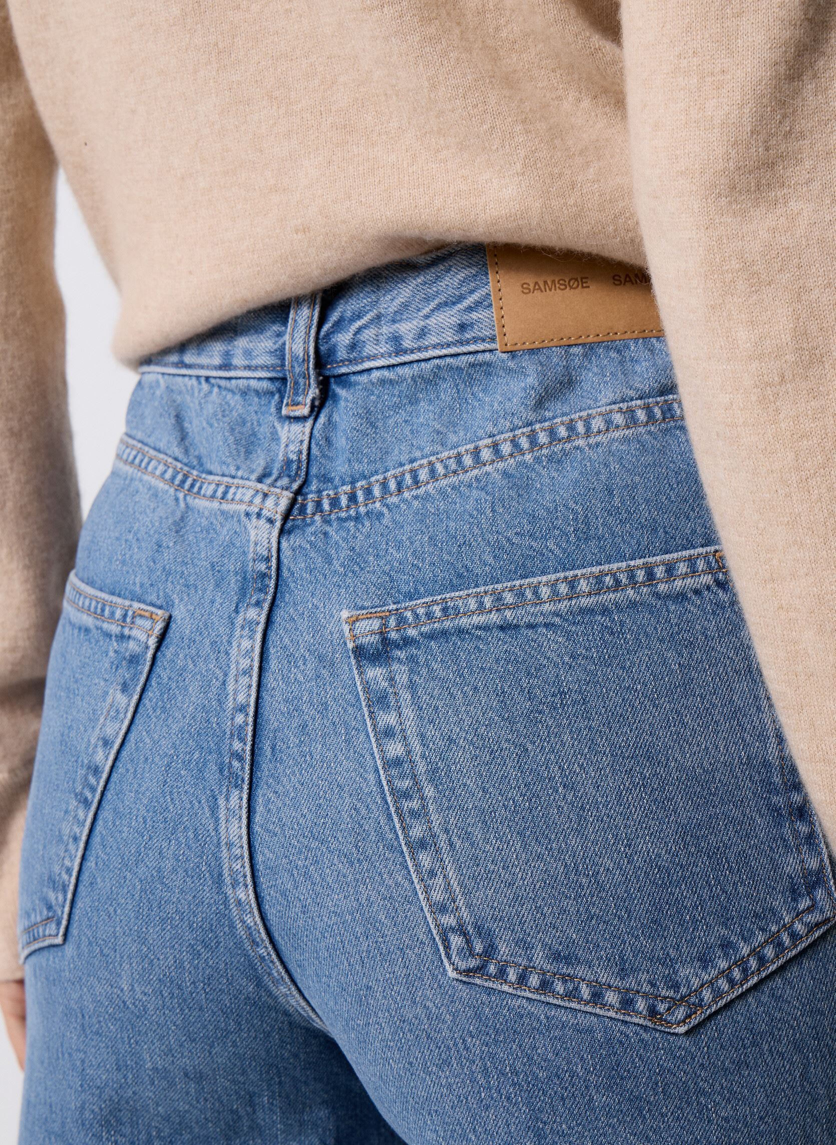 Wijde jeans / Flared Jeans Rebecca Jeans 15060 dames blauw Samsoe Samsoe Wijde jeans / Flared Jeans Rebecca Jeans 15060 dames blauw Blue moon