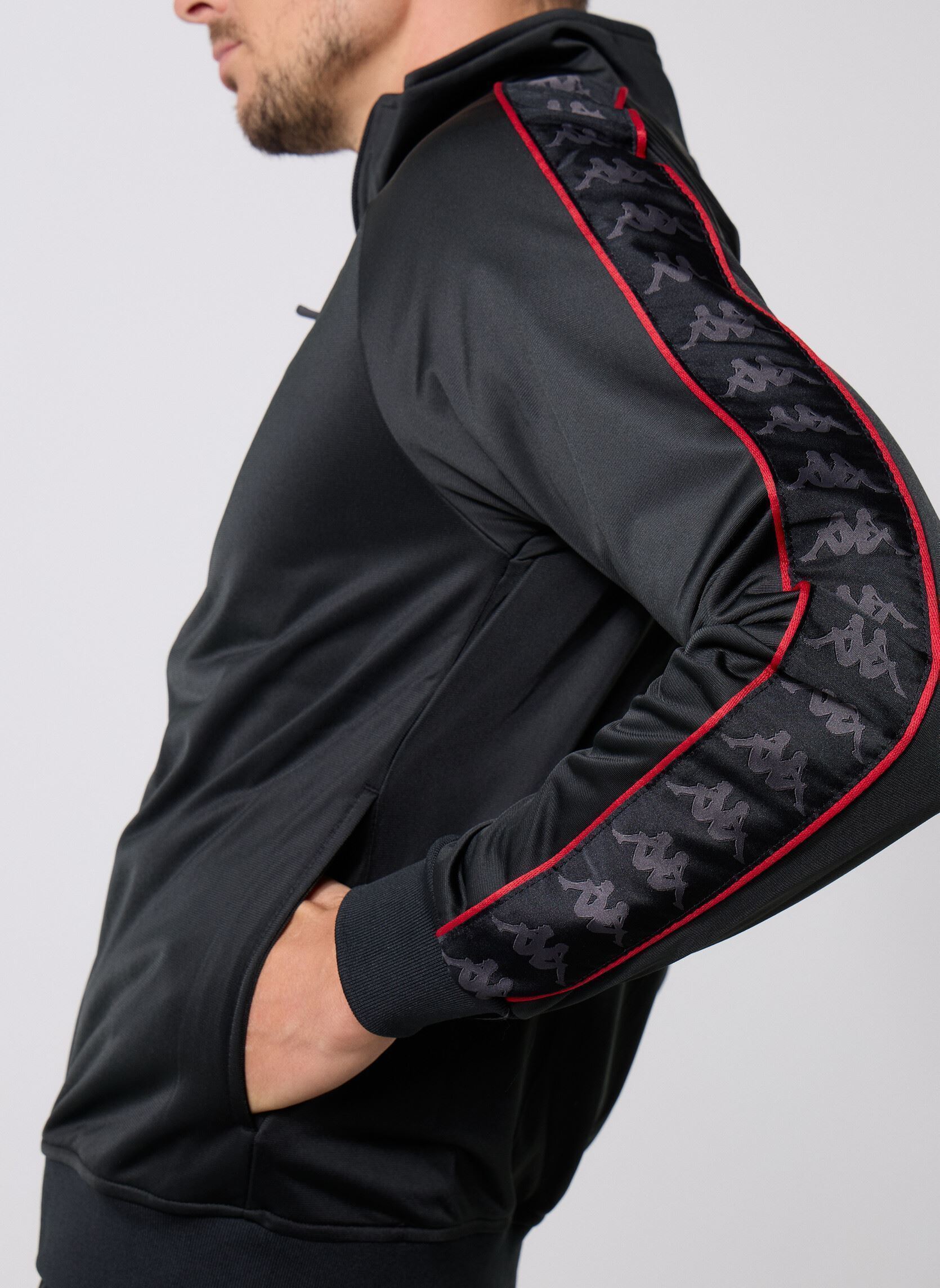 Trainingsjacken ANNISTON SLIM 222 BANDA JKT herren schwarz Kappa Trainingsjacken ANNISTON SLIM 222 BANDA JKT herren schwarz BLACK/RED RACING/WHITE