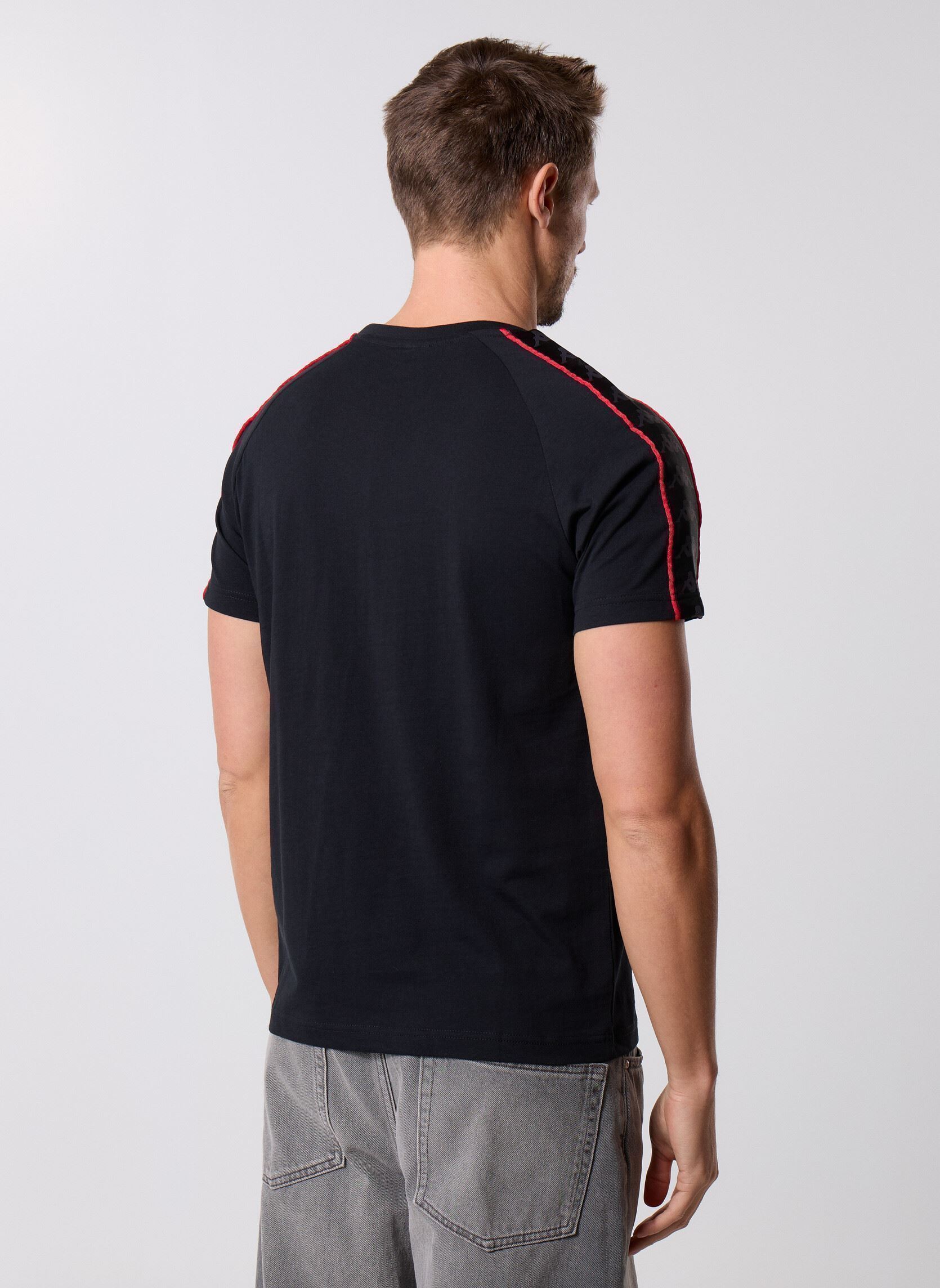 T-shirt Homme Kappa Banda 222 – COENI SLIM – Noir – Coton – Neuf Avec étiquettes
