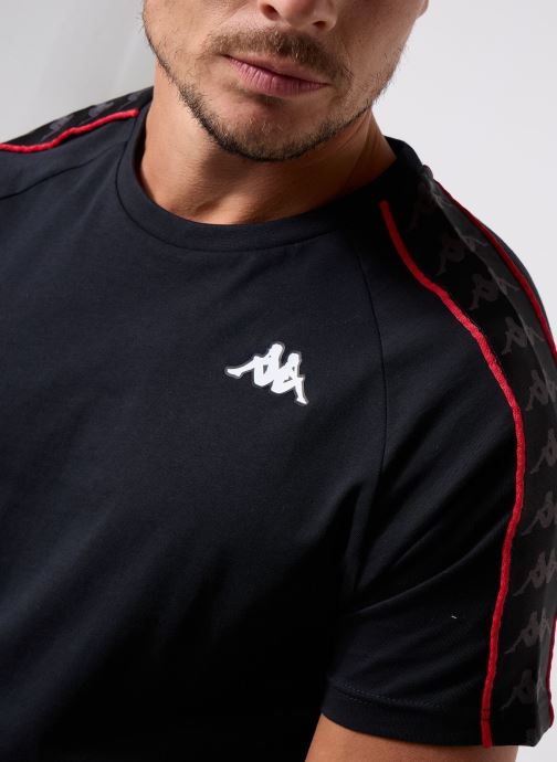 T-shirt Kappa Banda 222 Homme Noir – Coupe Slim En Coton, Le Basique Stylé !