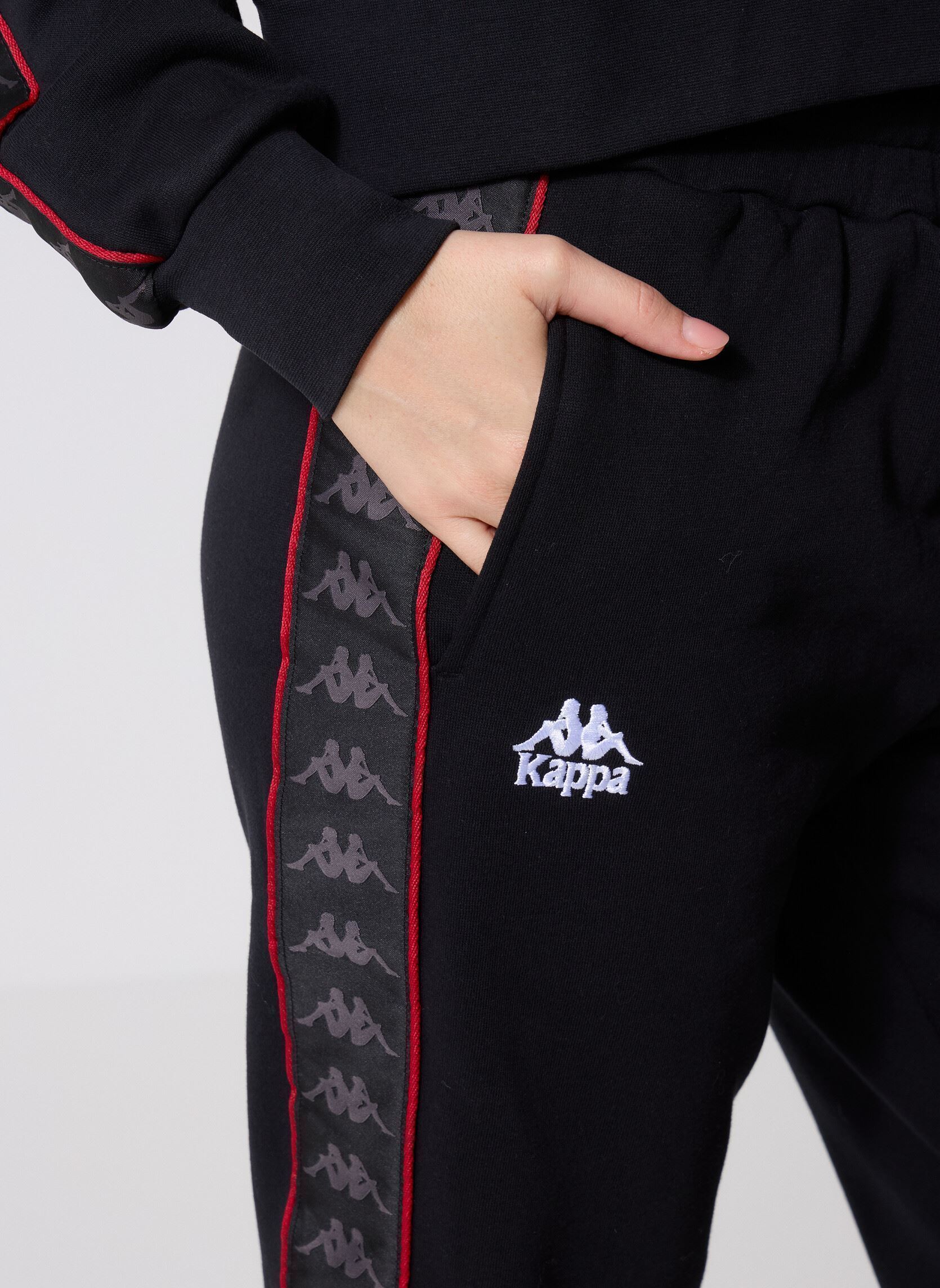 Jogginghosen 222 BANDA ADINA 2 damen schwarz Kappa Jogginghosen 222 BANDA ADINA 2 damen schwarz BLACK/RED RACING/WHITE