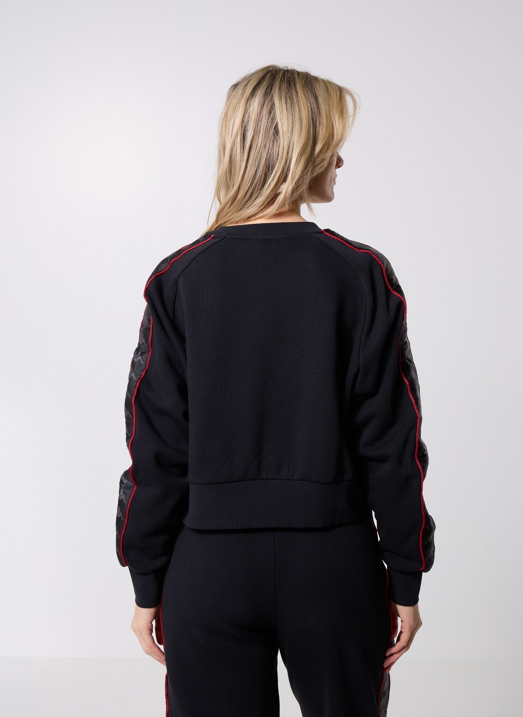 Sweater 222 BANDA MARBELLA 2 dames zwart Kappa Sweater 222 BANDA MARBELLA 2 dames zwart BLACK/RED RACING/WHITE
