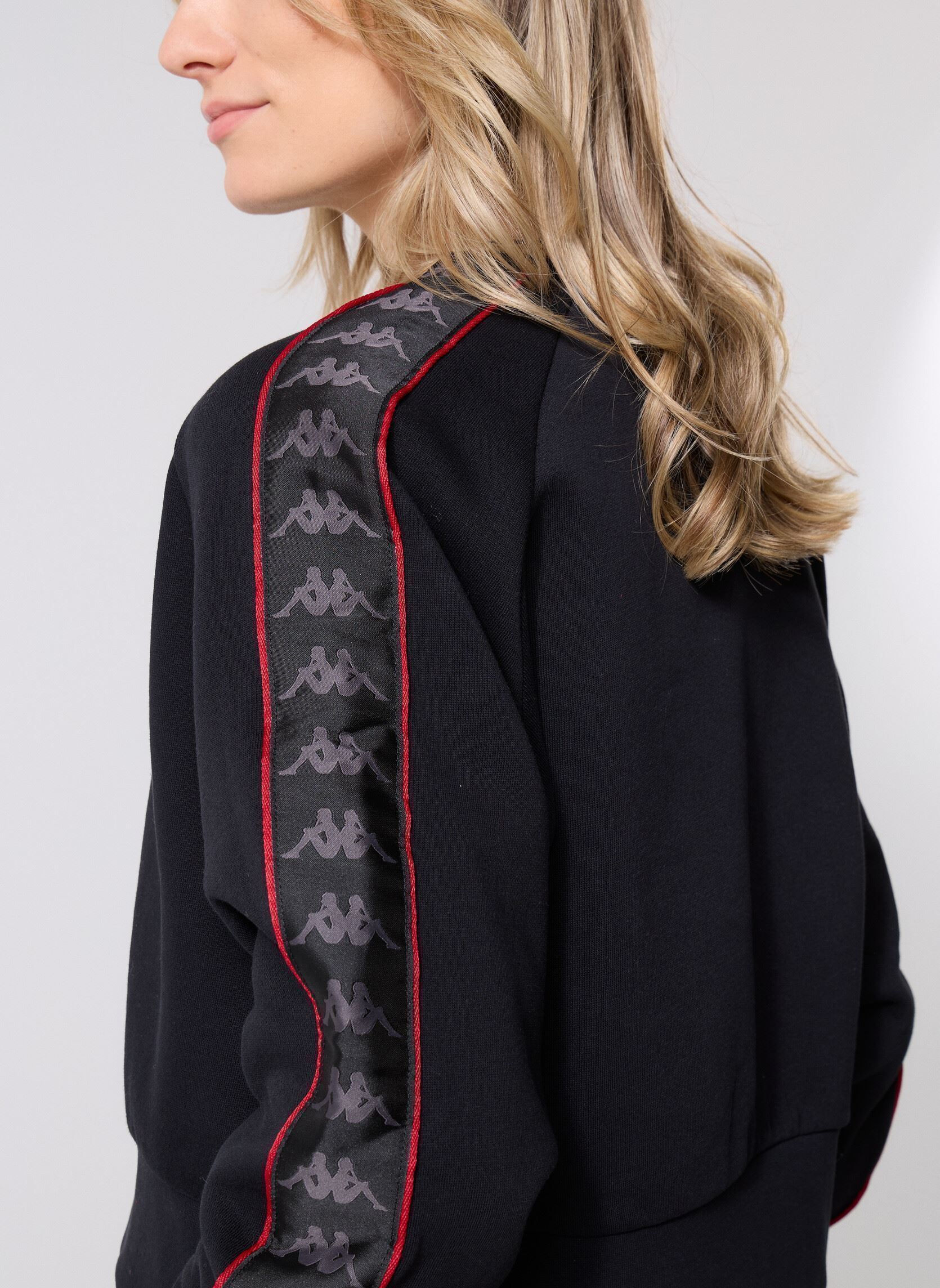 Sweater 222 BANDA MARBELLA 2 dames zwart Kappa Sweater 222 BANDA MARBELLA 2 dames zwart BLACK/RED RACING/WHITE