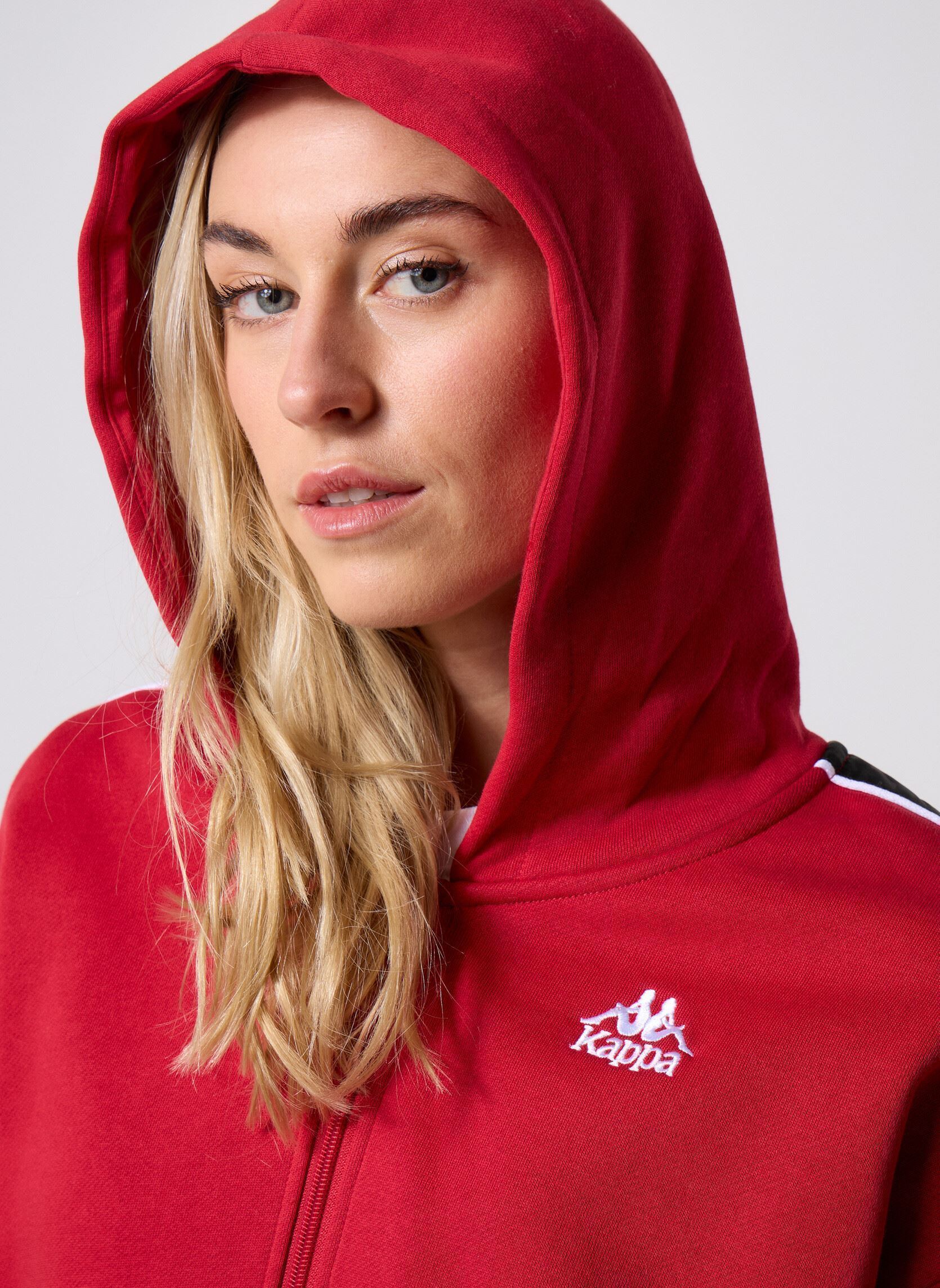 Sweats zippés 222 BANDA CARLISE 2 femme rouge Kappa Sweats zippés 222 BANDA CARLISE 2 femme rouge RED RACING/BLACK/WHITE