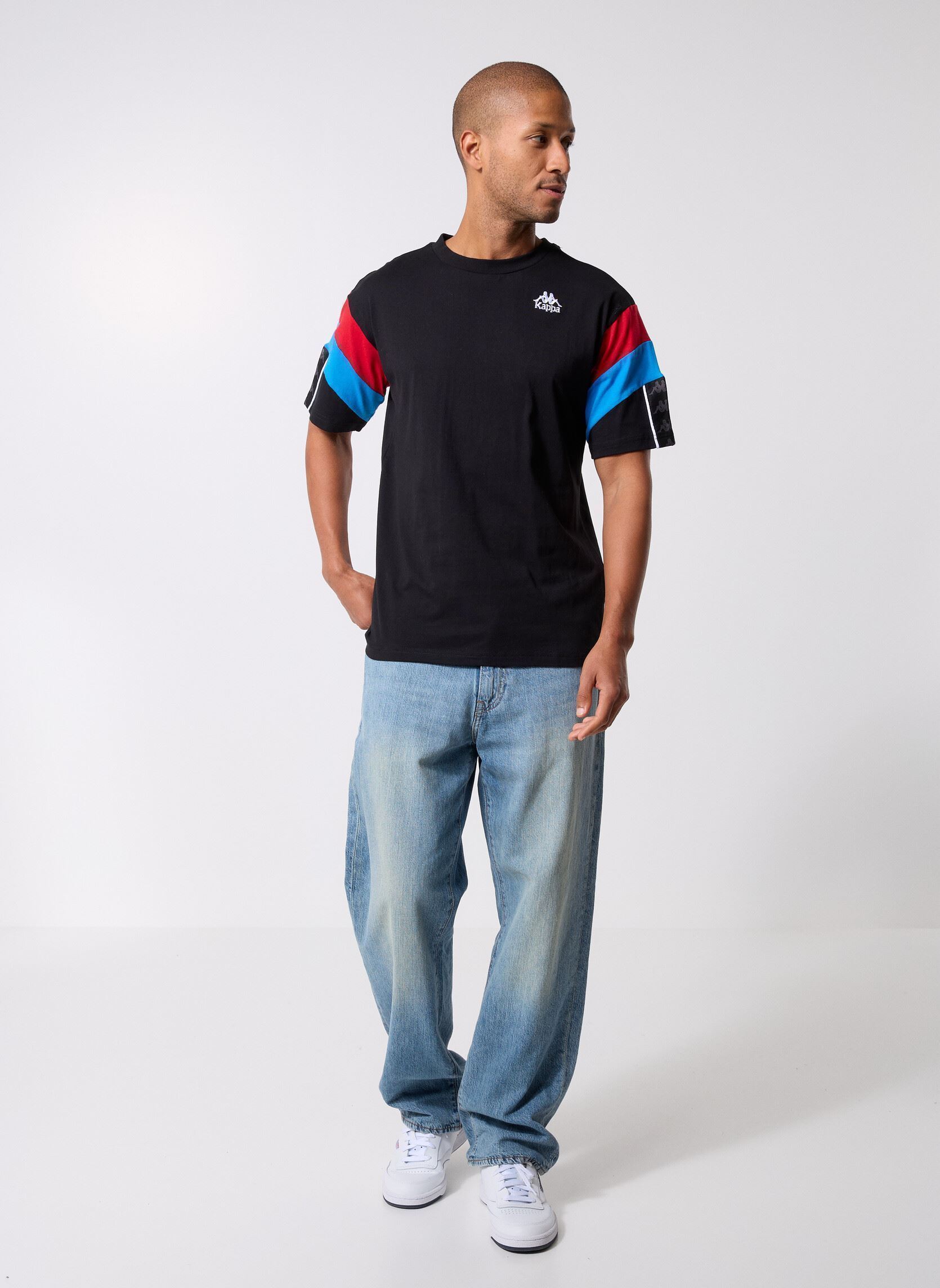 Tee-shirts manches courtes 222 BANDA OTTO homme noir Kappa Tee-shirts manches courtes 222 BANDA OTTO homme noir BLACK/RED RACING/BLUE SEA