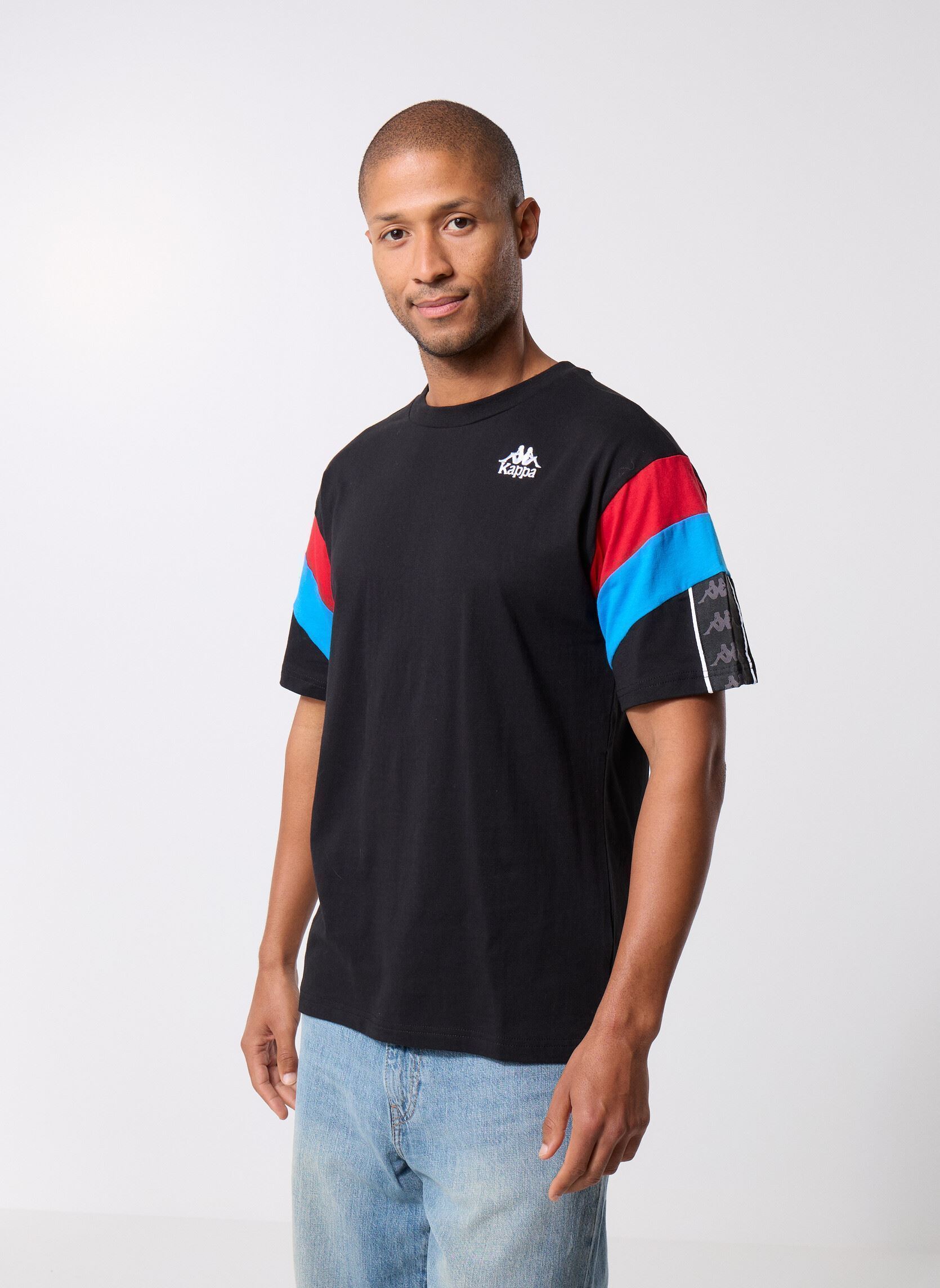 Tee-shirts manches courtes 222 BANDA OTTO homme noir Kappa Tee-shirts manches courtes 222 BANDA OTTO homme noir BLACK/RED RACING/BLUE SEA