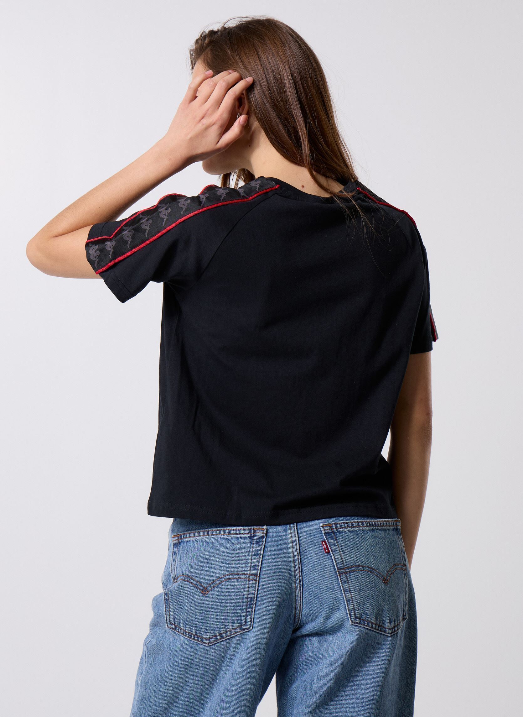 Giubbotto da donna in poliestere nero da sport street KAPPA