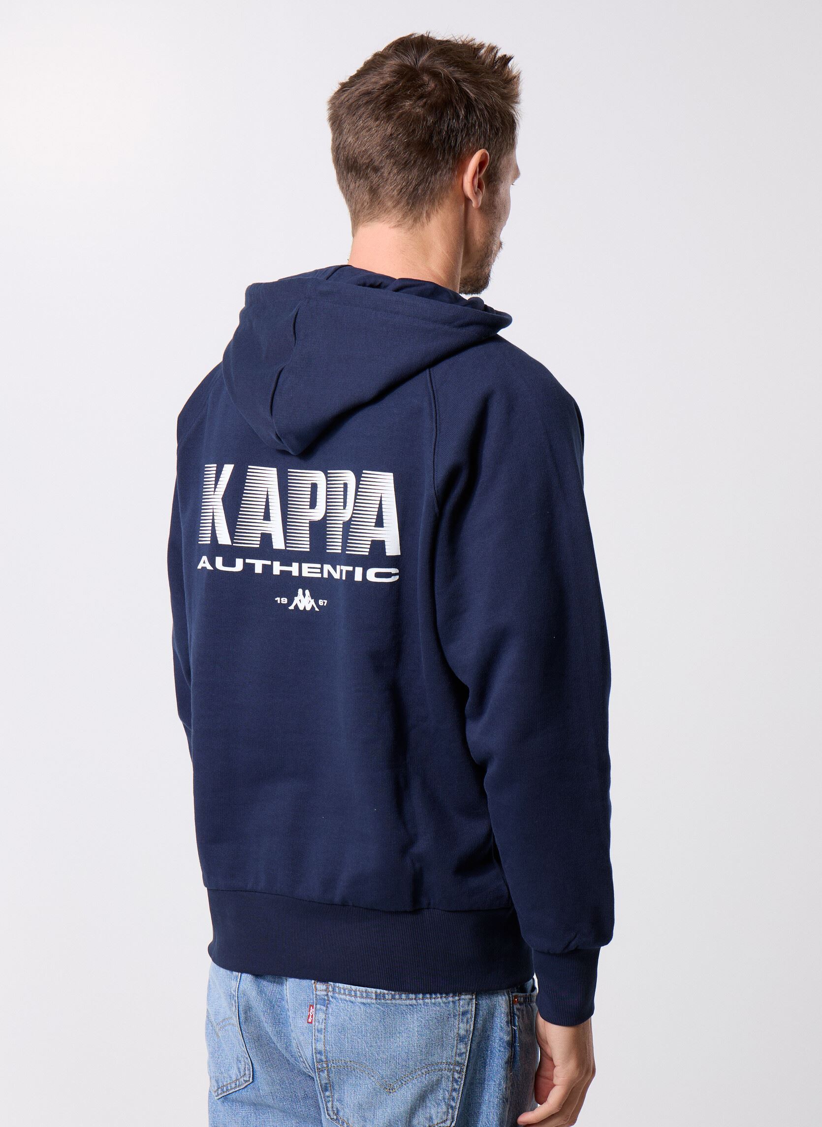 Hoodies AUTHENTIC ORTIS heren blauw Kappa Hoodies AUTHENTIC ORTIS heren blauw BLUE IRIS/WHITE