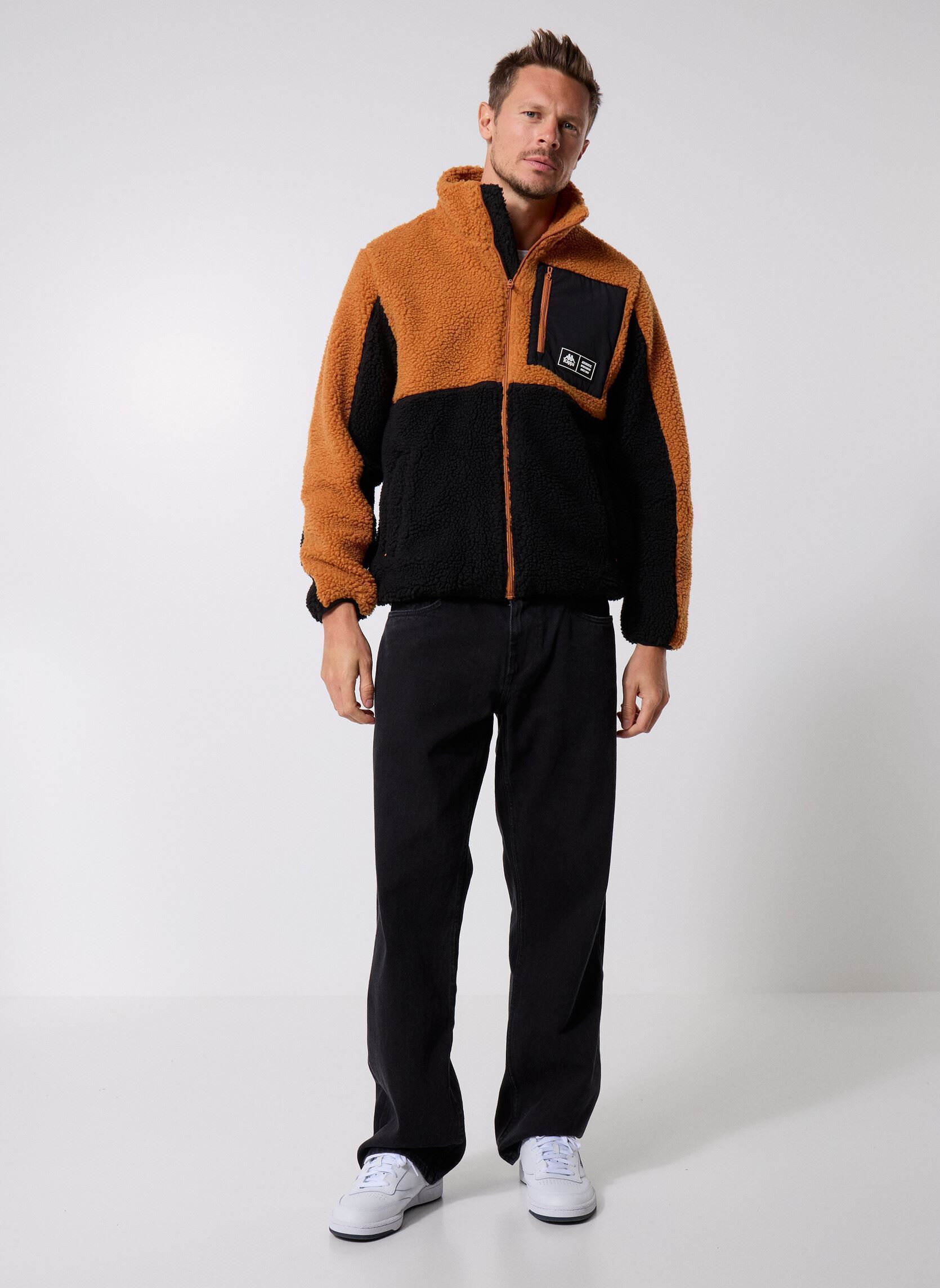 Fleece-Jacken AUTHENTIC OLYA herren braun Kappa Fleece-Jacken AUTHENTIC OLYA herren braun BROWN LT HONEY/BLACK