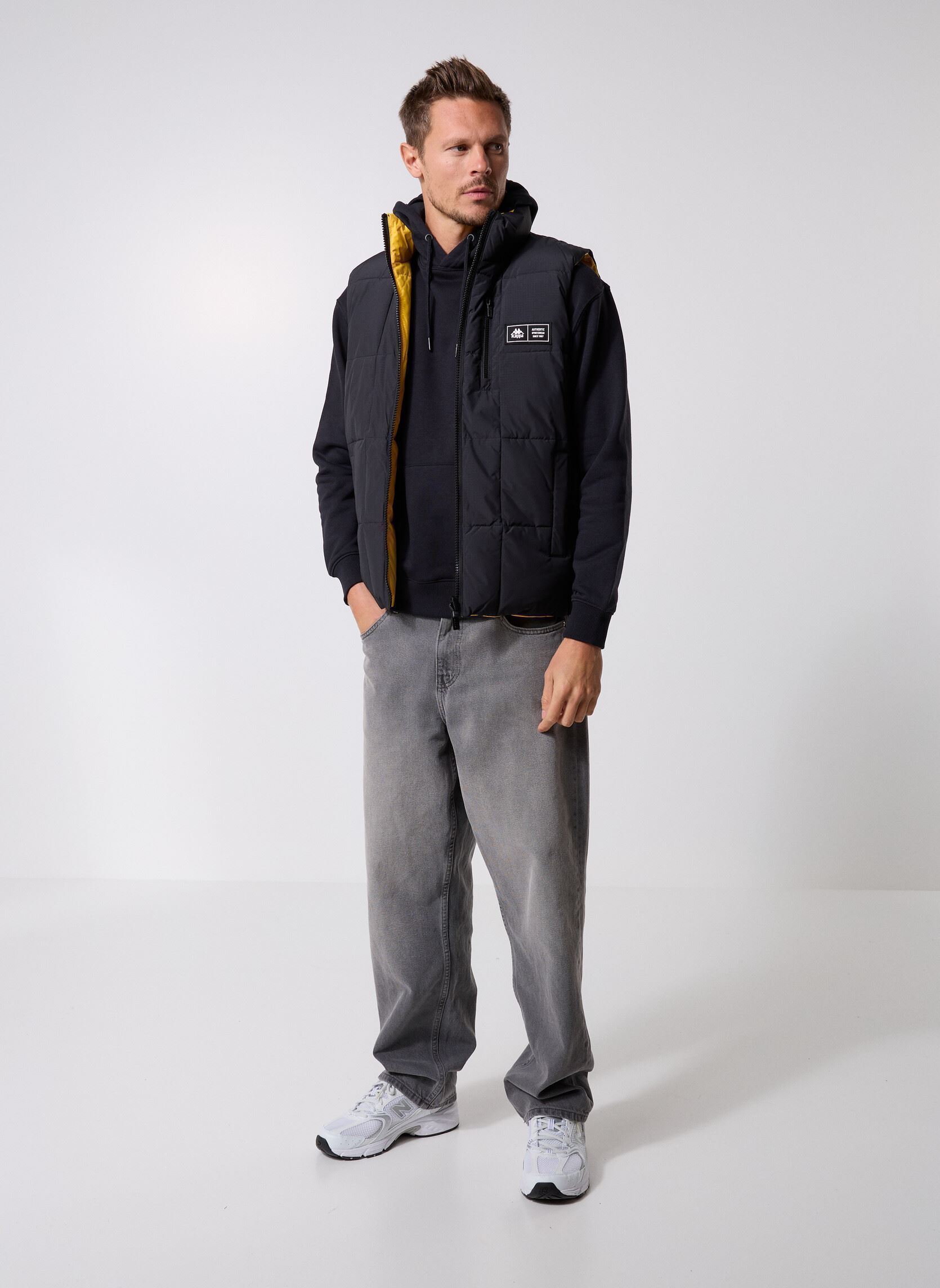 Daunenwesten AUTHENTIC ORVILLE herren schwarz Kappa Daunenwesten AUTHENTIC ORVILLE herren schwarz BLACK/YELLOW SPECTRA