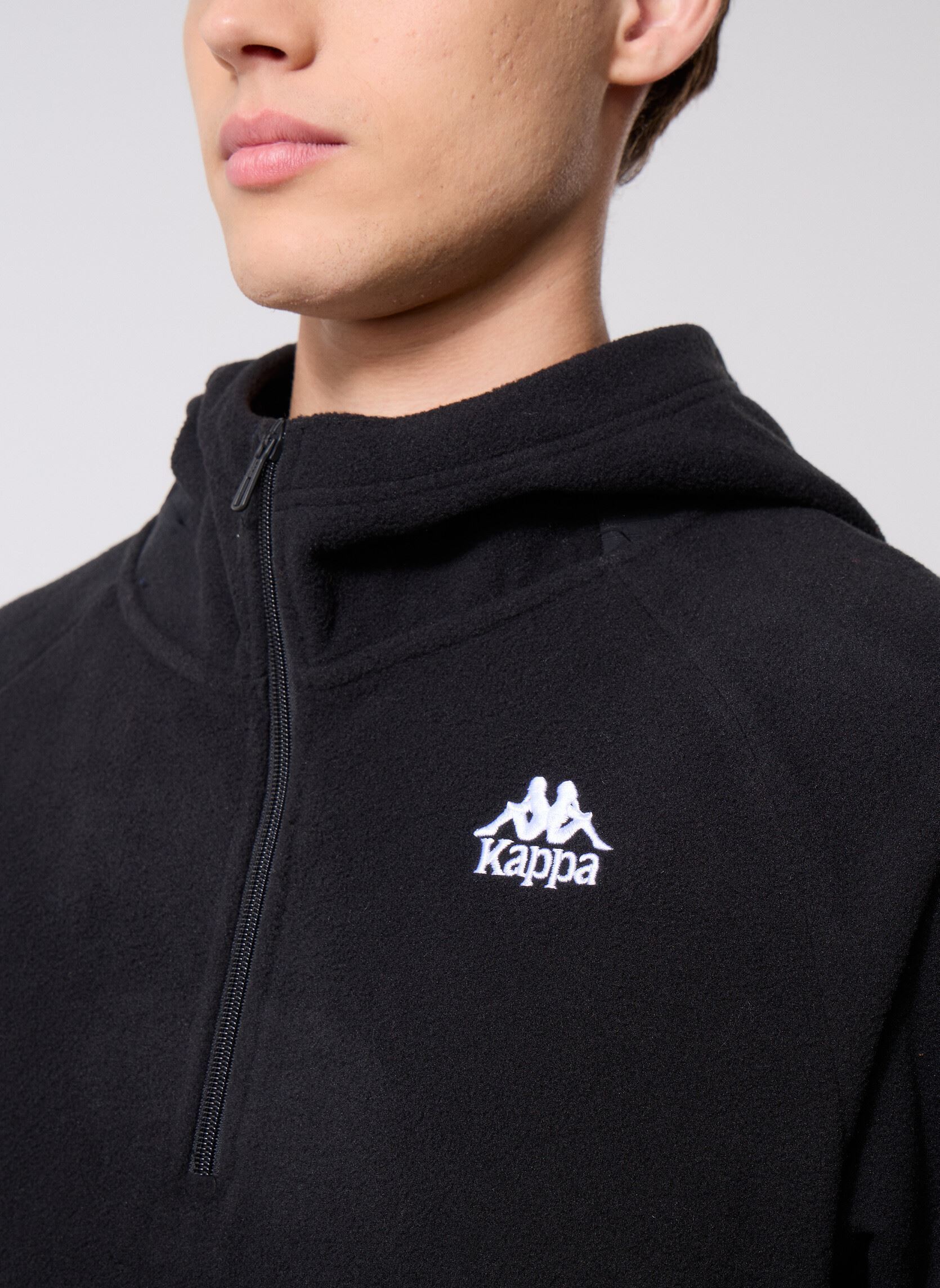 Hoodies 222 BANDA ORSON heren zwart Kappa Hoodies 222 BANDA ORSON heren zwart BLACK/WHITE